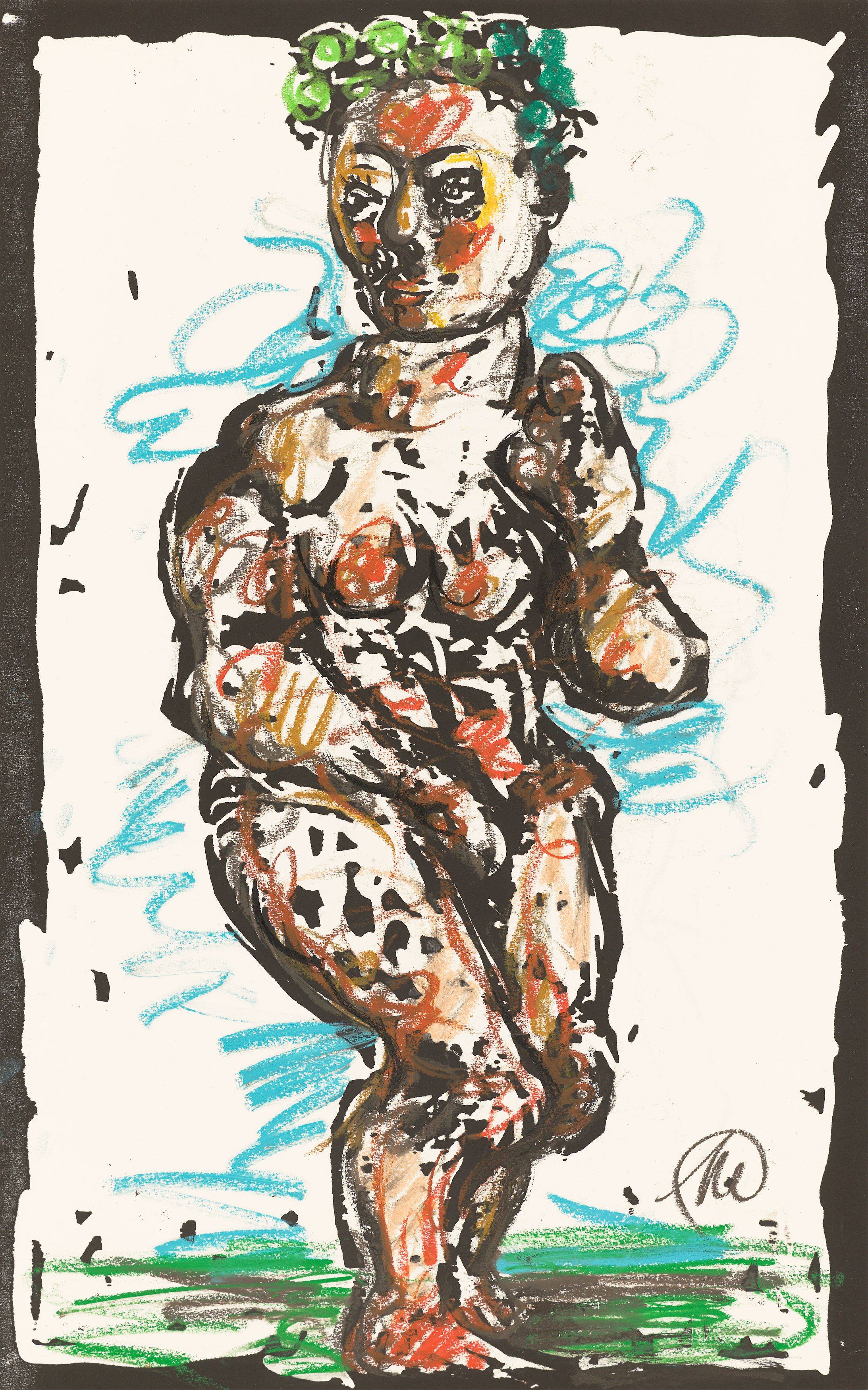 Auf diesem Bild ist das folgende Kunstwerk zu sehen: Markus Lüpertz. „Aphrodite“. Um 2000.