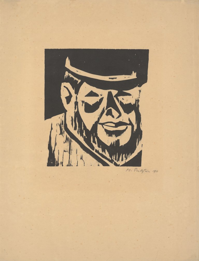 This picture shows the following artwork: Max Pechstein. ”Fischerkopf IX”. 1911.