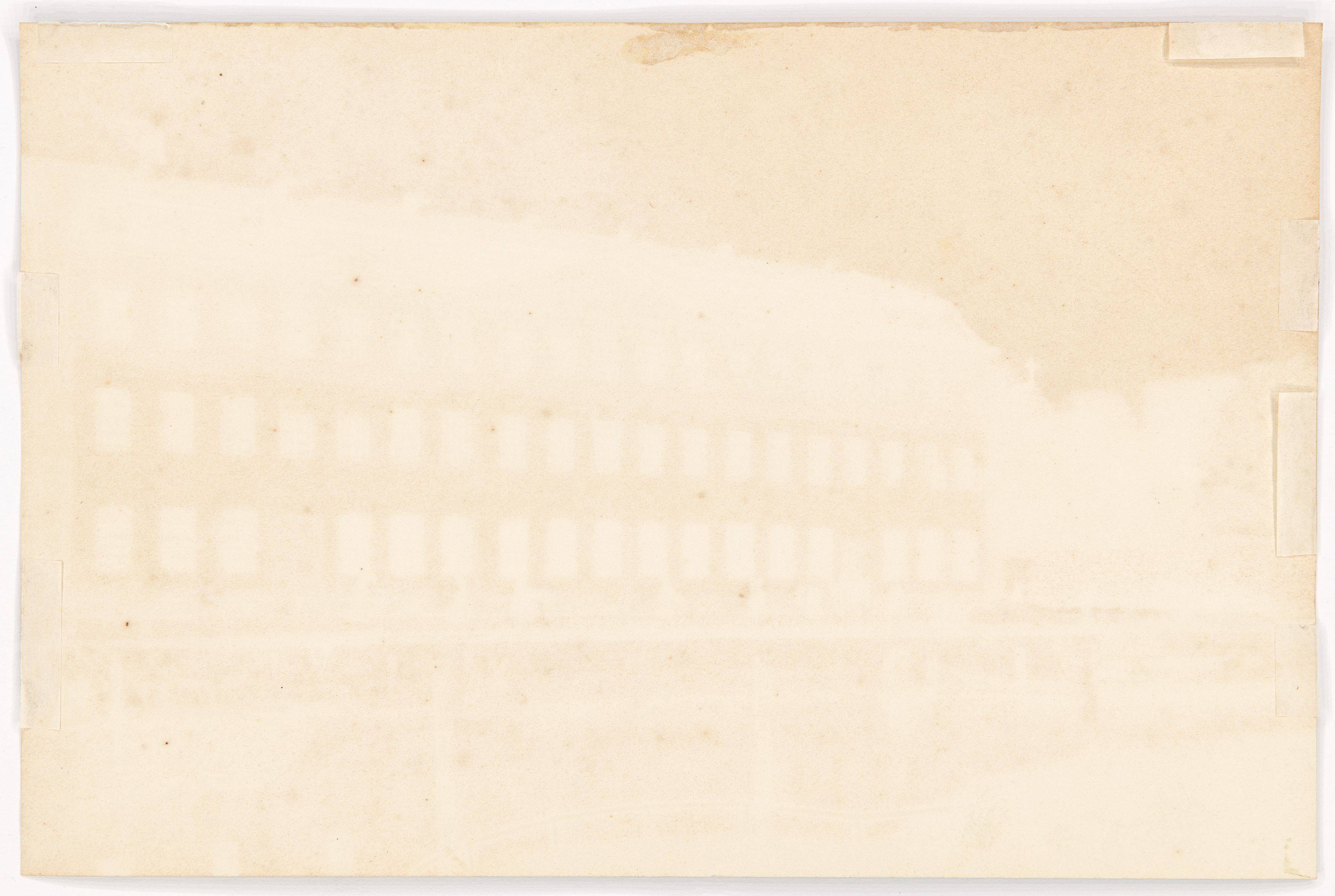 Auf diesem Bild ist das folgende Kunstwerk zu sehen: Eduard Gaertner. „Das Joachimsthalsche Gymnasium an der Burgstraße“. 1857.