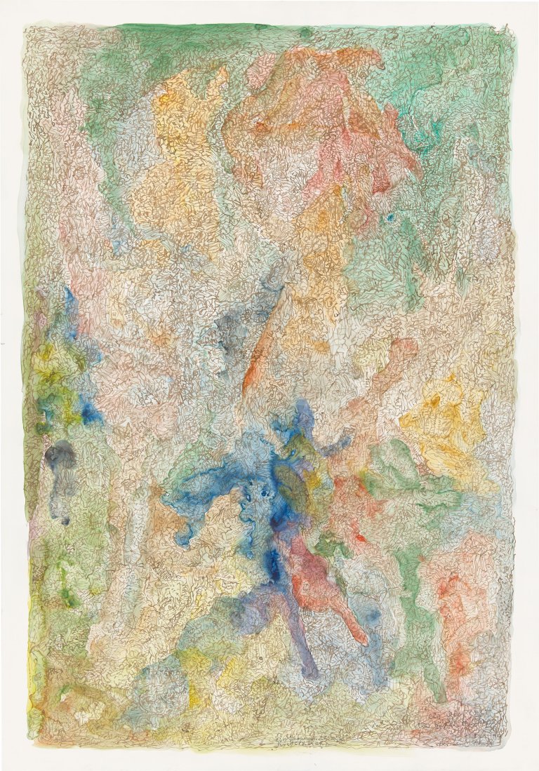 Auf diesem Bild ist das folgende Kunstwerk zu sehen: Bernard Schultze. „Ein Gespenst, das nicht kichern kann“. 1994.
