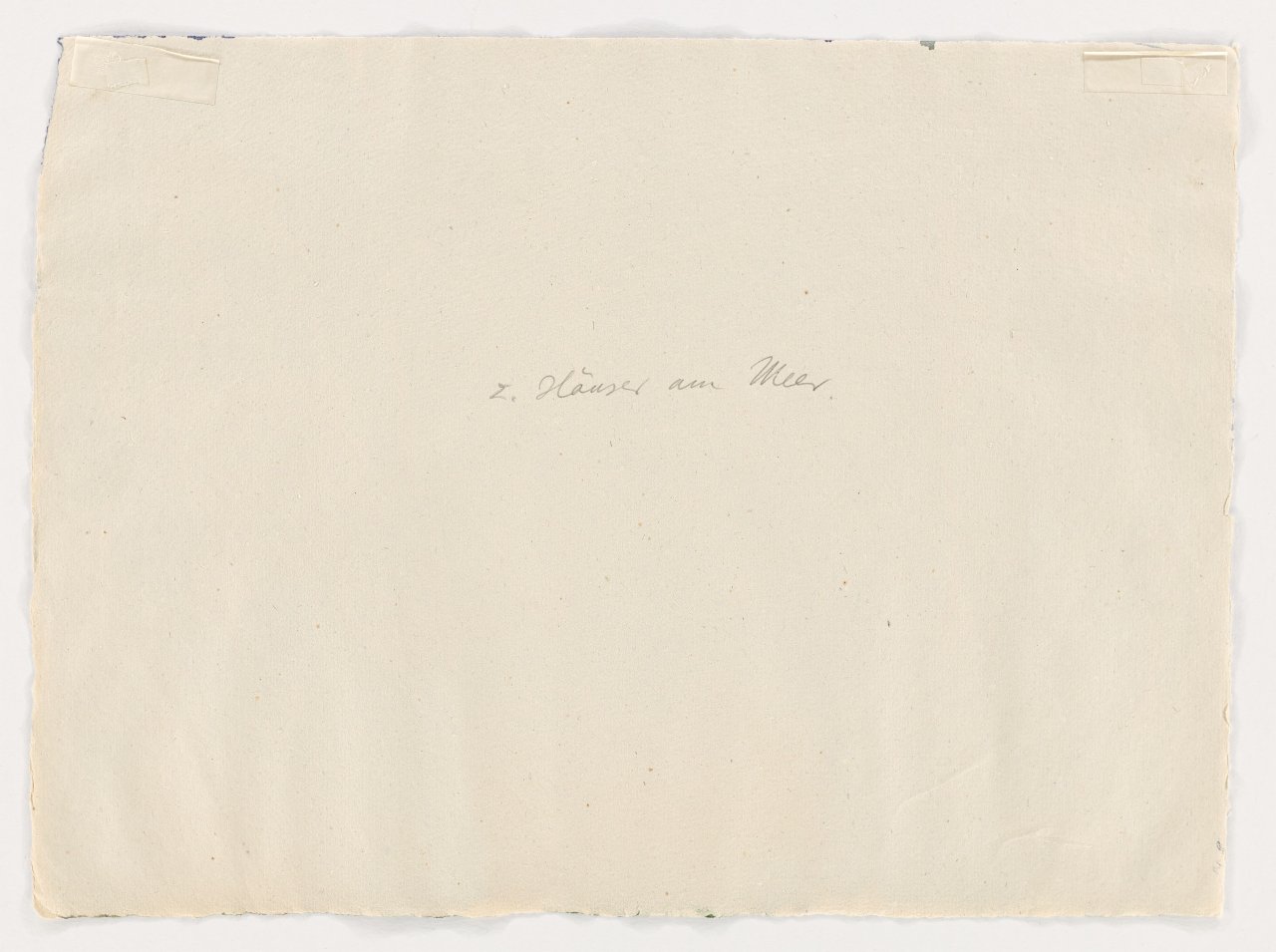 This picture shows the following artwork: Eduard Bargheer. ”2 Häuser am Meer”. 1964.