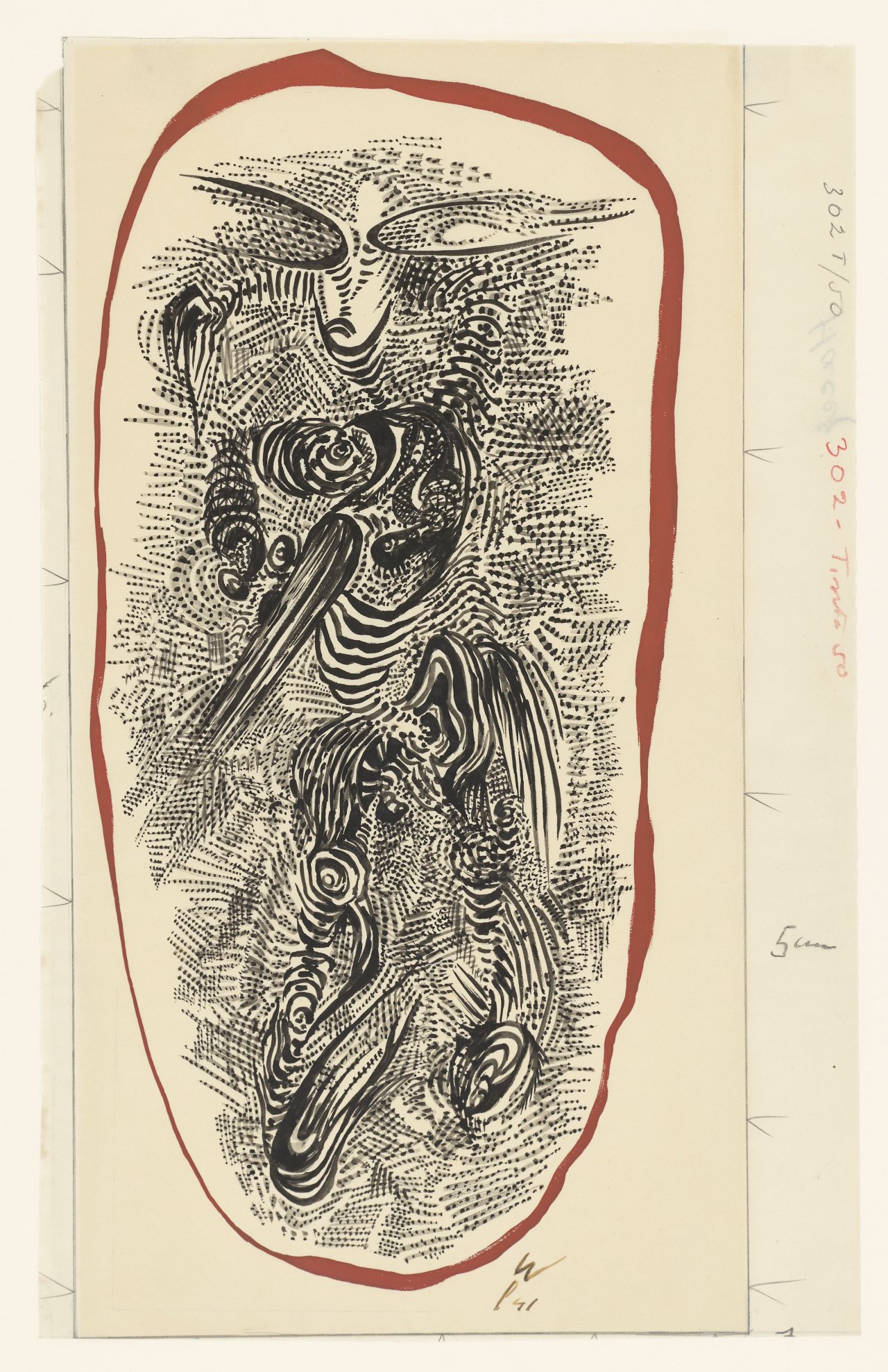 This picture shows the following artwork: Wolfgang Paalen. Untitled. 1941.