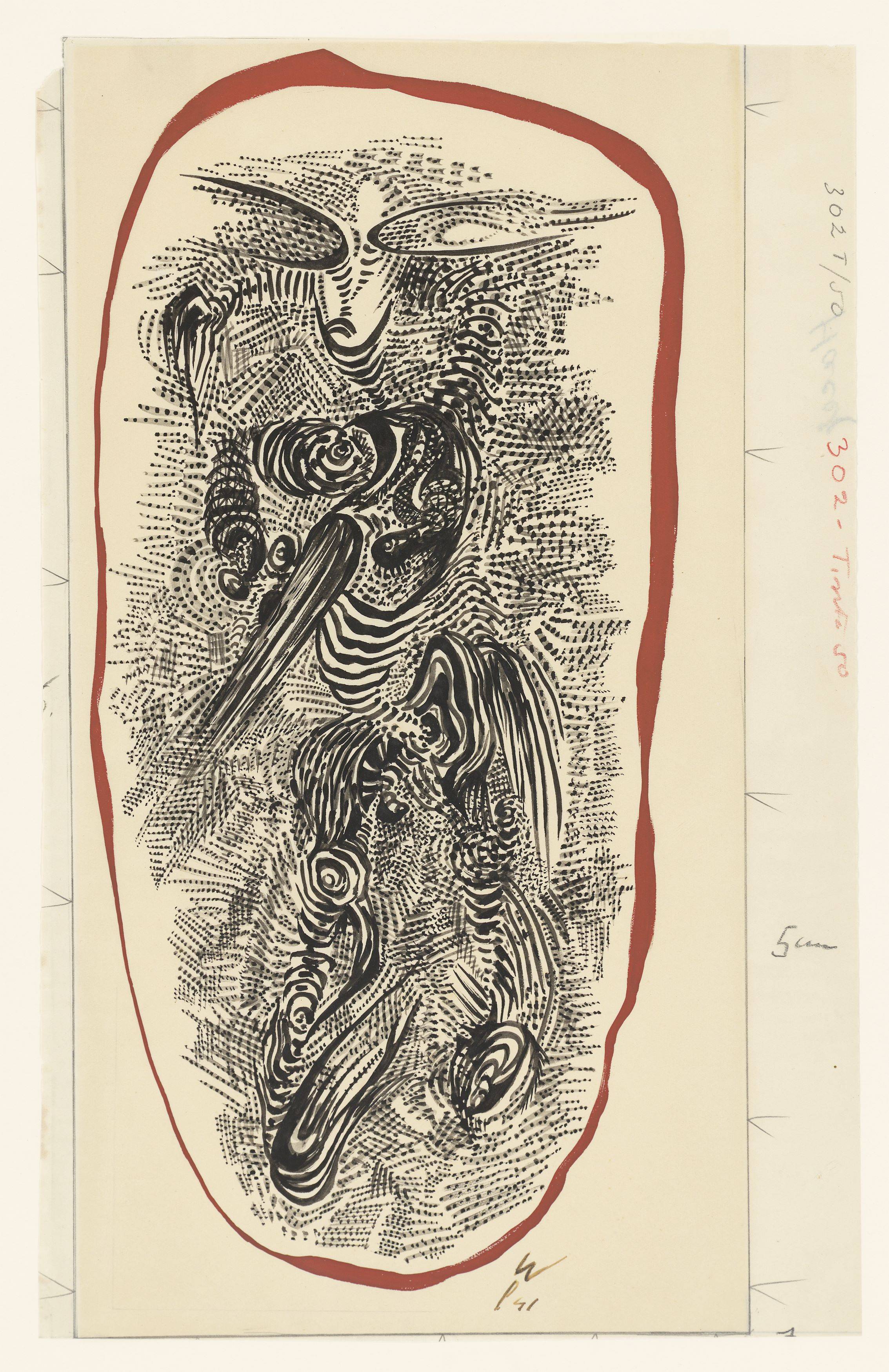 This picture shows the following artwork: Wolfgang Paalen. Untitled. 1941.