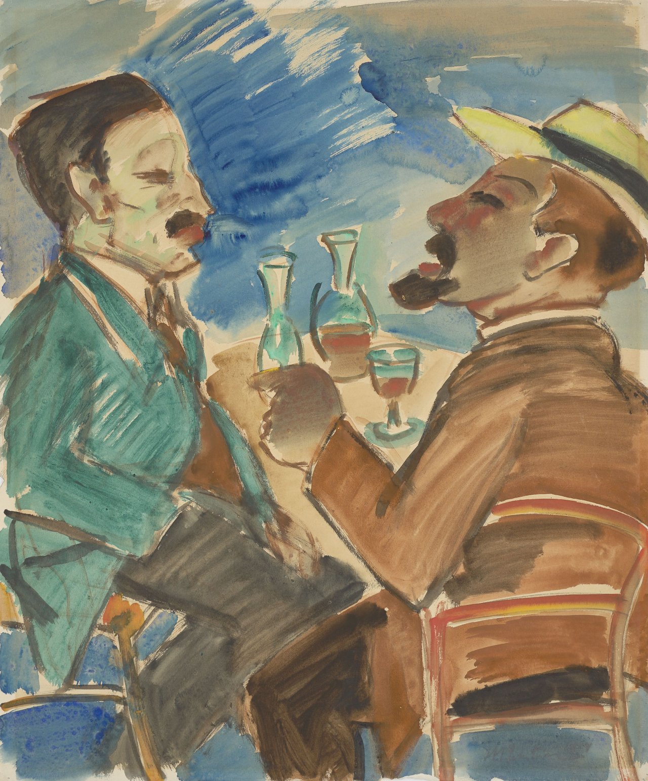 This picture shows the following artwork: Max Pechstein. Drinker. 1924.