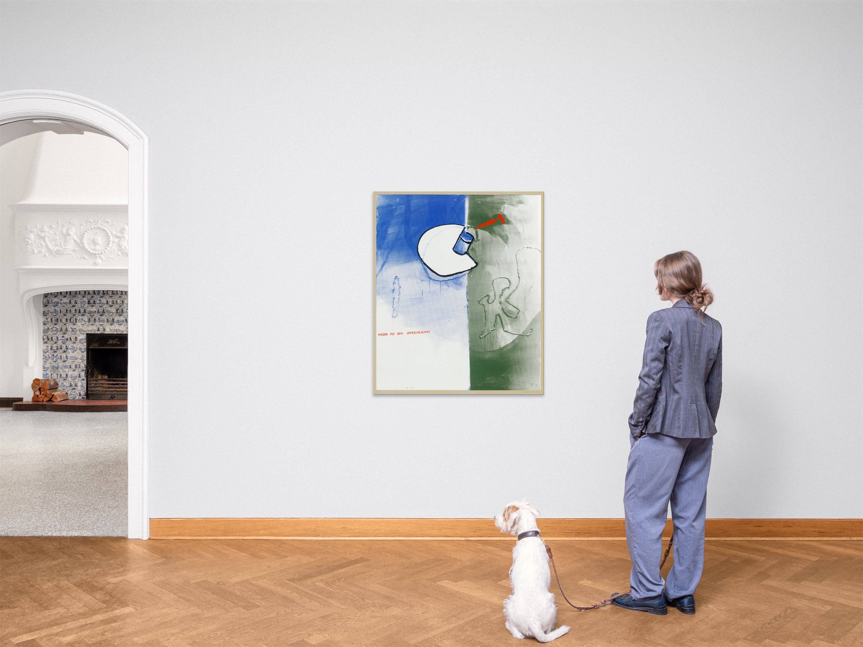 This picture shows the following artwork: Martin Kippenberger. ”Nieder mit dem Imperialismus”. 1984.