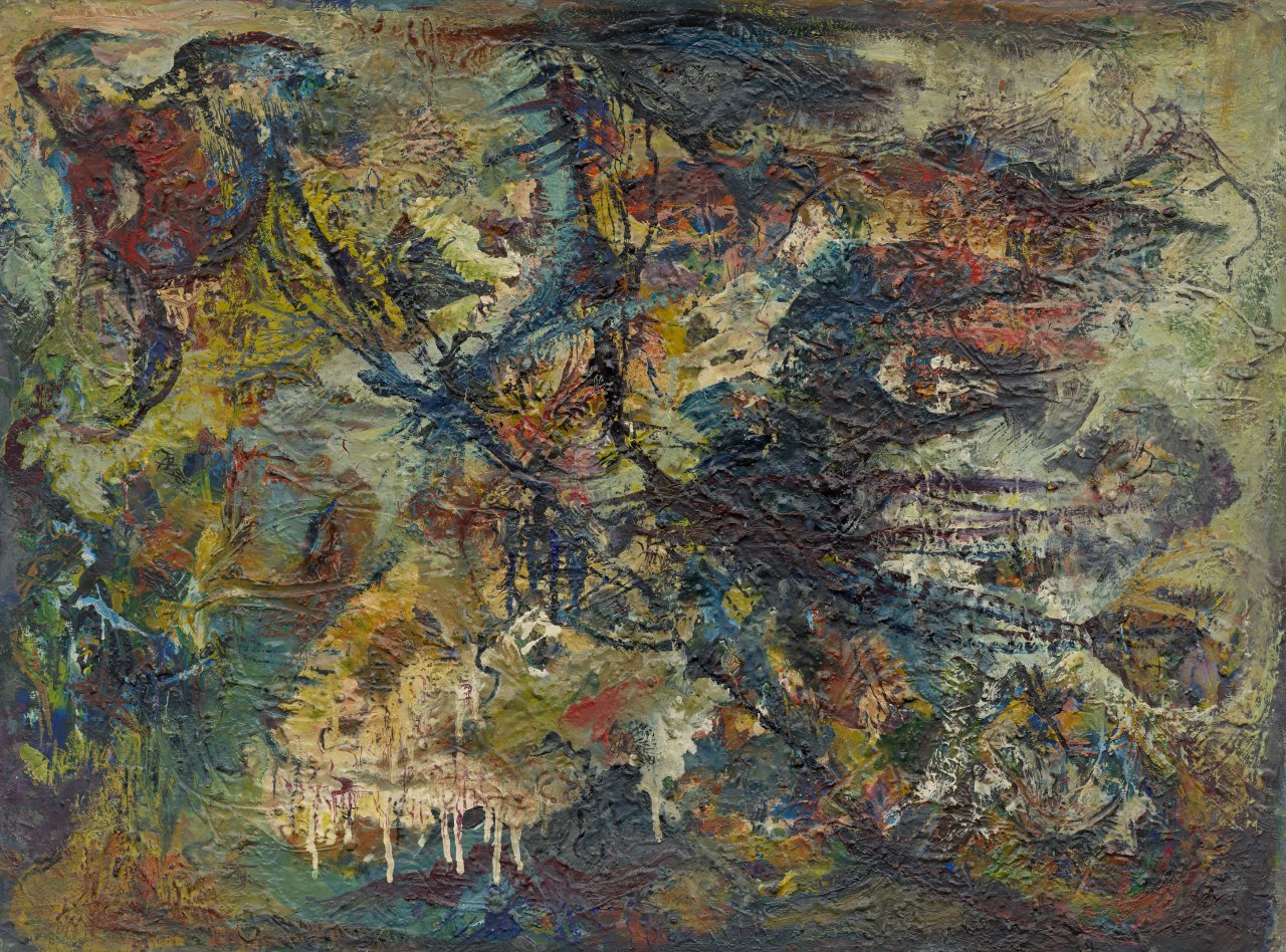 Auf diesem Bild ist das folgende Kunstwerk zu sehen: Bernard Schultze. „seit alters“. 1954.