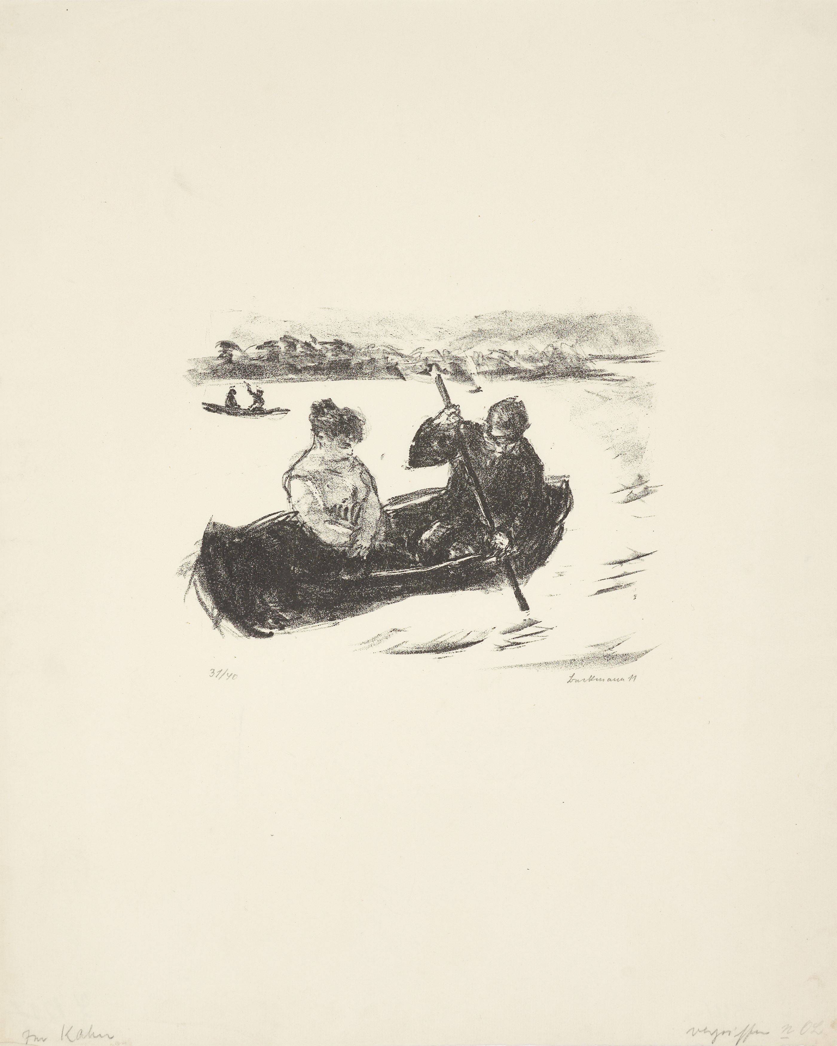 This picture shows the following artwork: Max Beckmann. ”Boote auf dem Tegeler See”. 1911.