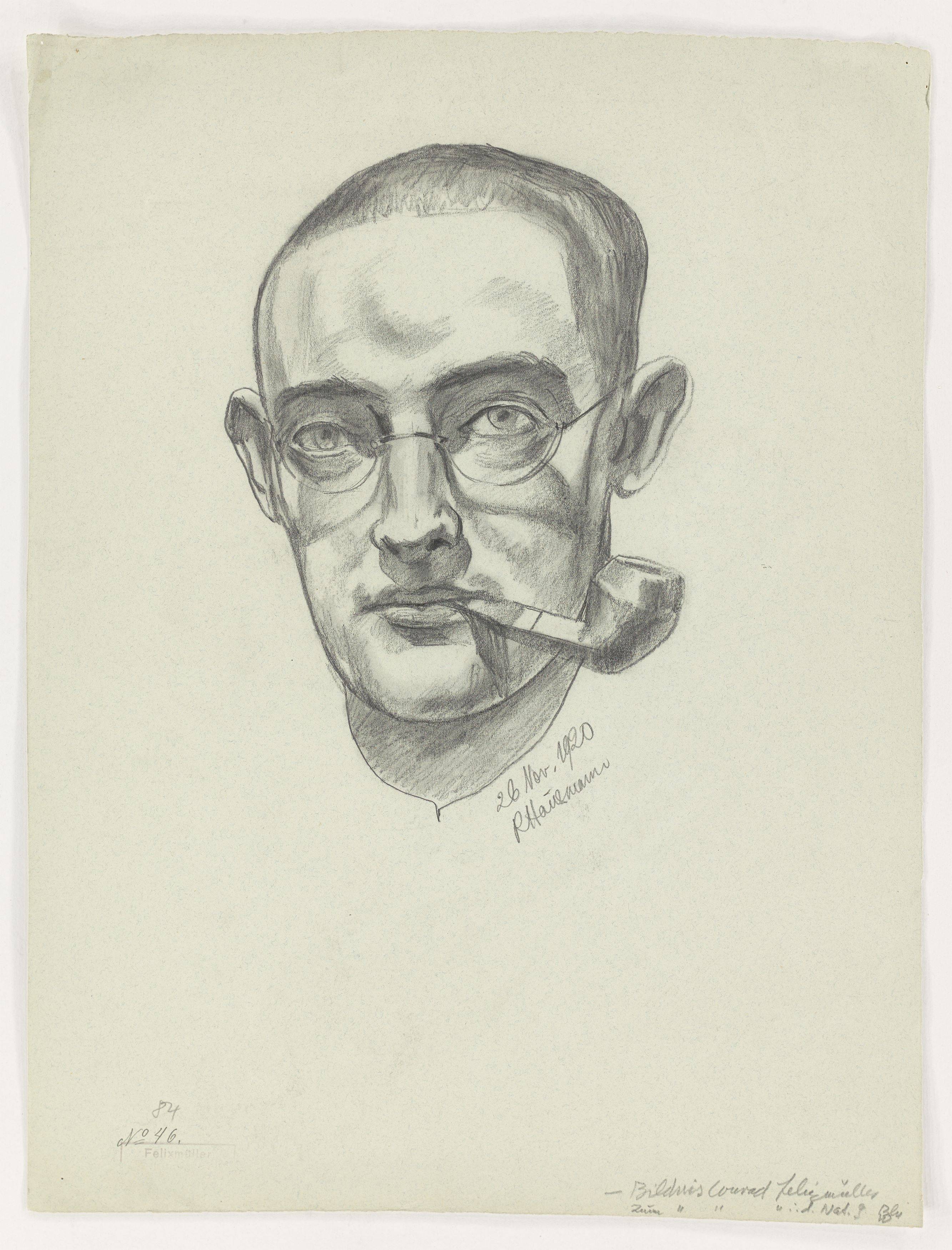 This picture shows the following artwork: Raoul Hausmann. ”Bildnis Conrad Felixmüller”. 1920.