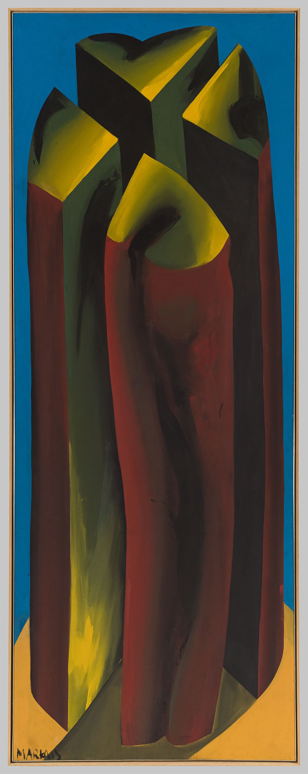 This picture shows the following artwork: Markus Lüpertz. Tree trunk, dithyrambic. 1966.