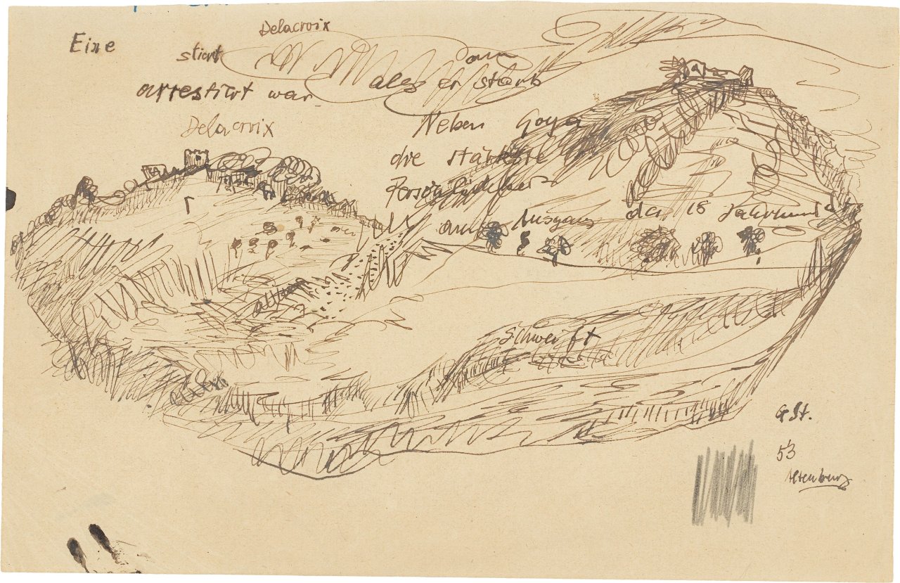 Auf diesem Bild ist das folgende Kunstwerk zu sehen: Gerhard Altenbourg. „Schweift“. 1953.