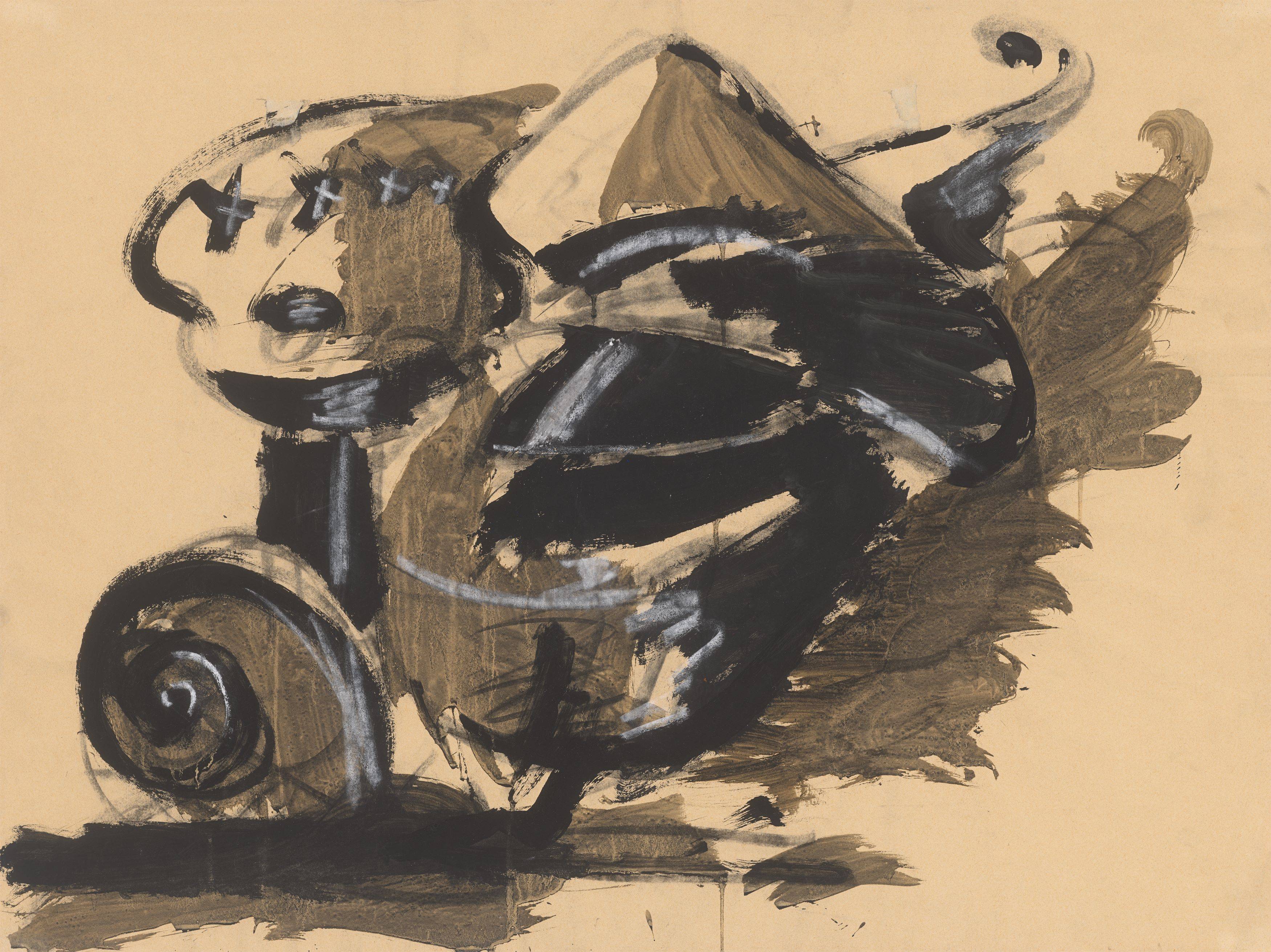 This picture shows the following artwork: Markus Lüpertz. Arrangement for a hat. 1973.