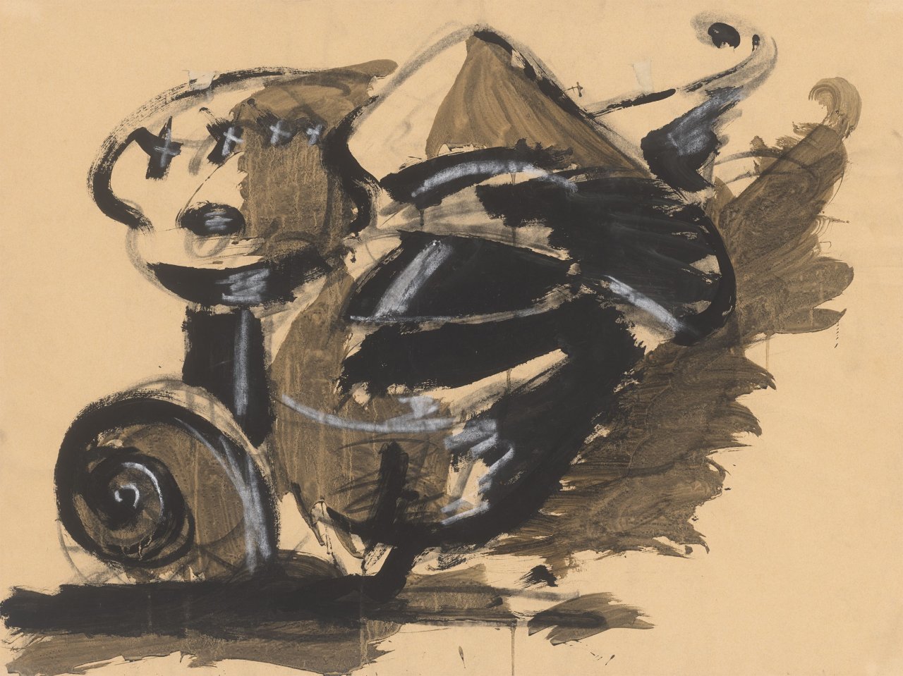 This picture shows the following artwork: Markus Lüpertz. Arrangement for a hat. 1973.