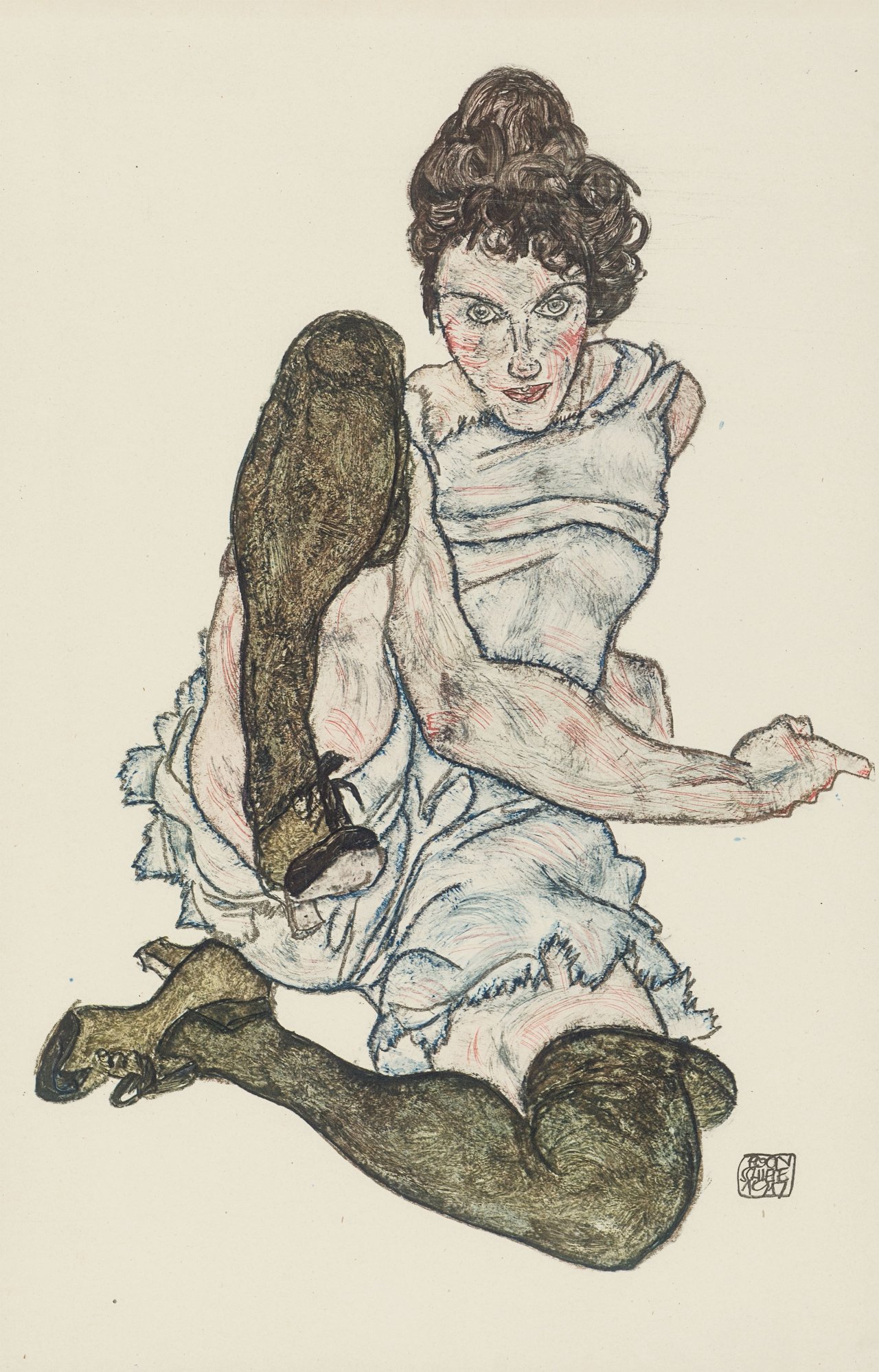 Auf diesem Bild ist das folgende Kunstwerk zu sehen: Egon Schiele. Handzeichnungen. 1910-18/20.