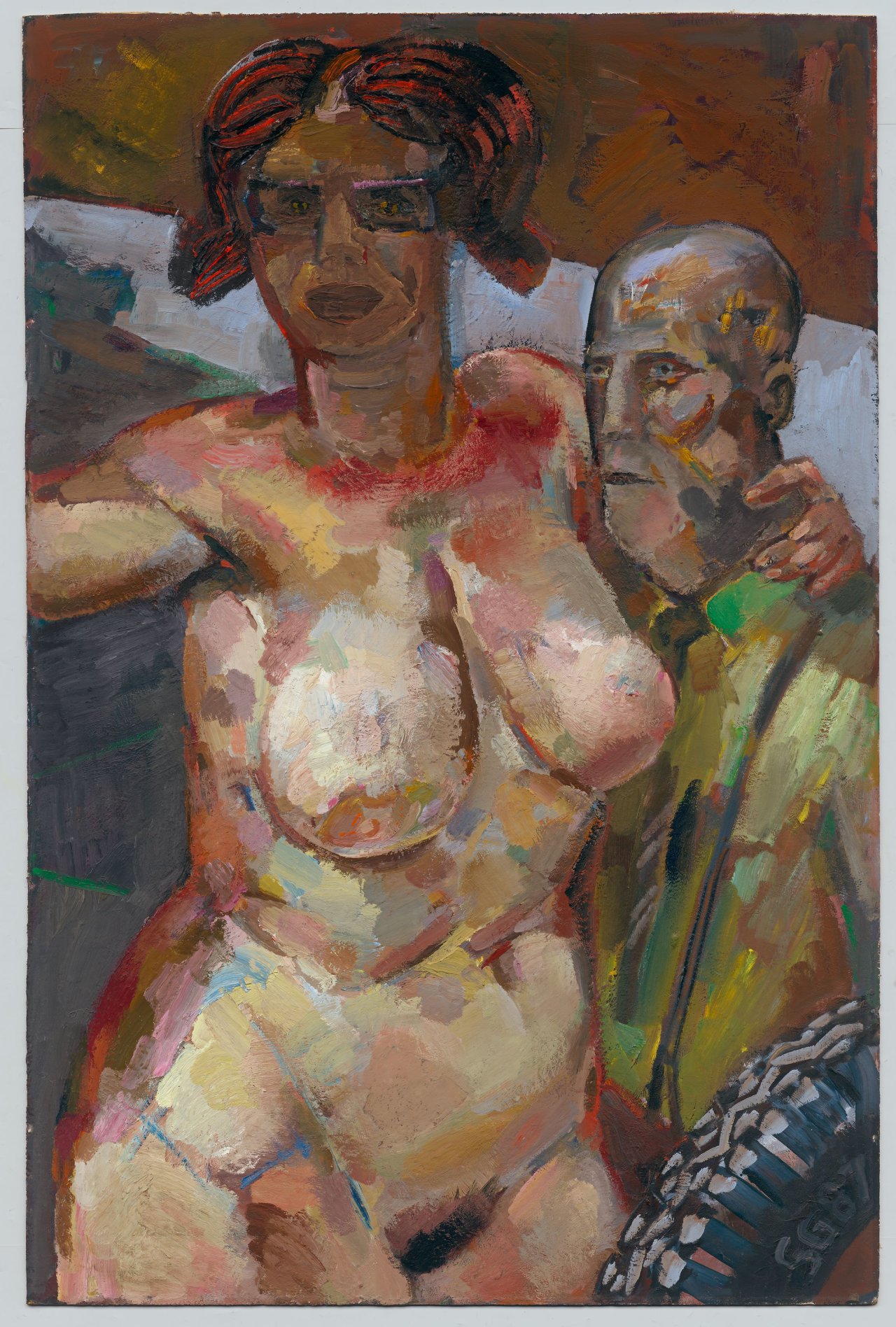 Auf diesem Bild ist das folgende Kunstwerk zu sehen: Sighard Gille. „Ute mit Besorger“. 1987.