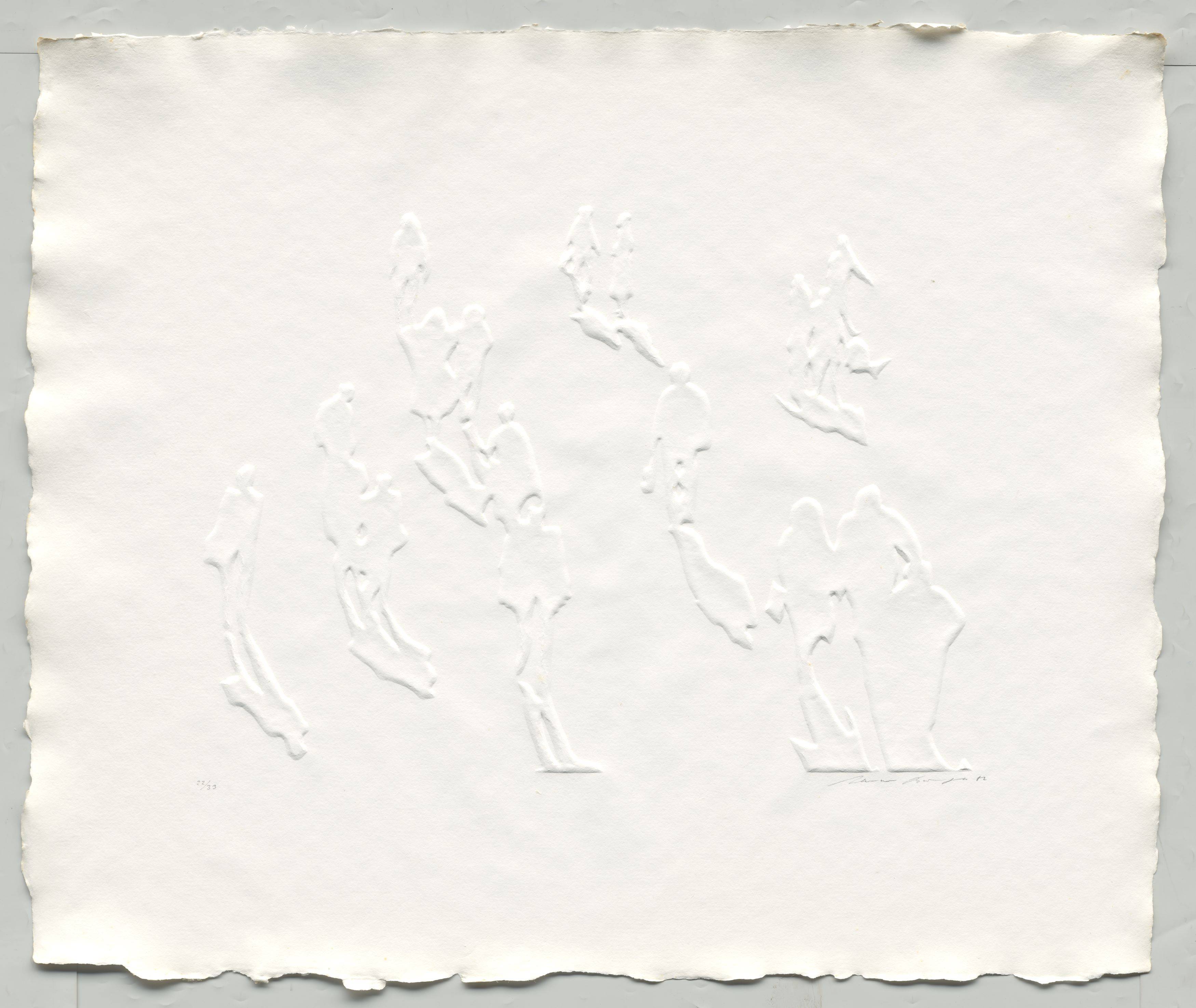 Auf diesem Bild ist das folgende Kunstwerk zu sehen: Werner Berges. „Begegnungen“. 1982.