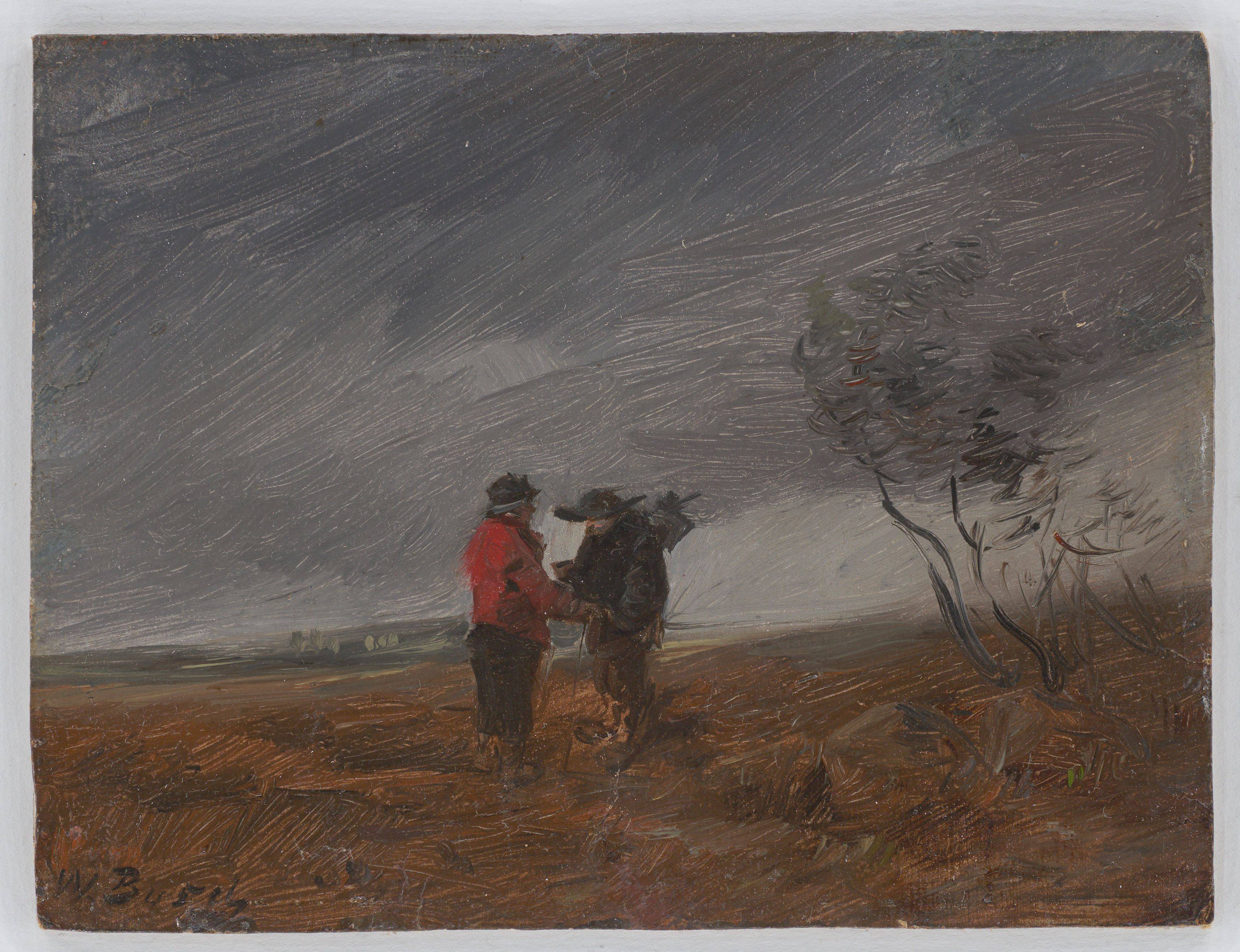Auf diesem Bild ist das folgende Kunstwerk zu sehen: Wilhelm Busch. „Kuhhandel“. Um 1882/89.
