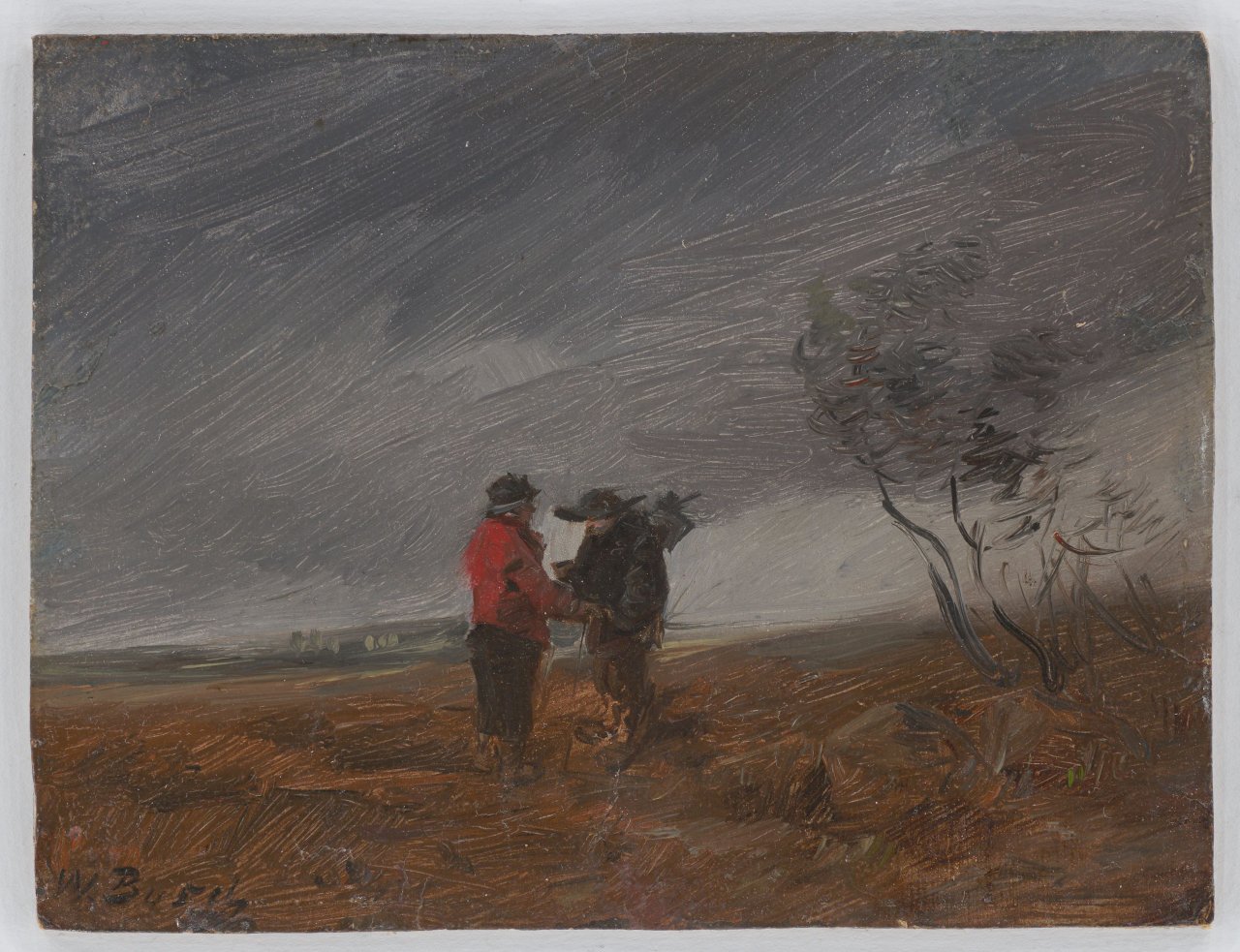 Auf diesem Bild ist das folgende Kunstwerk zu sehen: Wilhelm Busch. „Kuhhandel“. Um 1882/89.