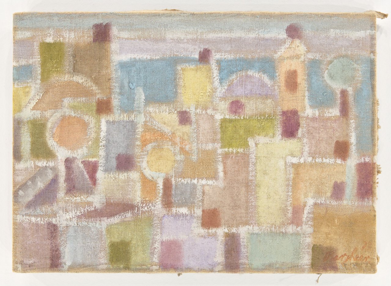 Auf diesem Bild ist das folgende Kunstwerk zu sehen: Eduard Bargheer. „Südliche Stadt 2“. Um 1973.