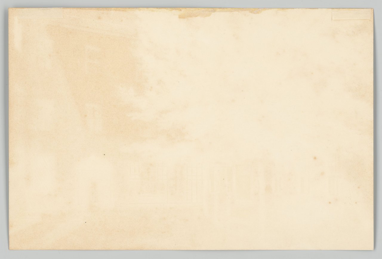 Auf diesem Bild ist das folgende Kunstwerk zu sehen: Eduard Gaertner. „Hof des Joachimsthalschen Gymnasiums“. 1857.