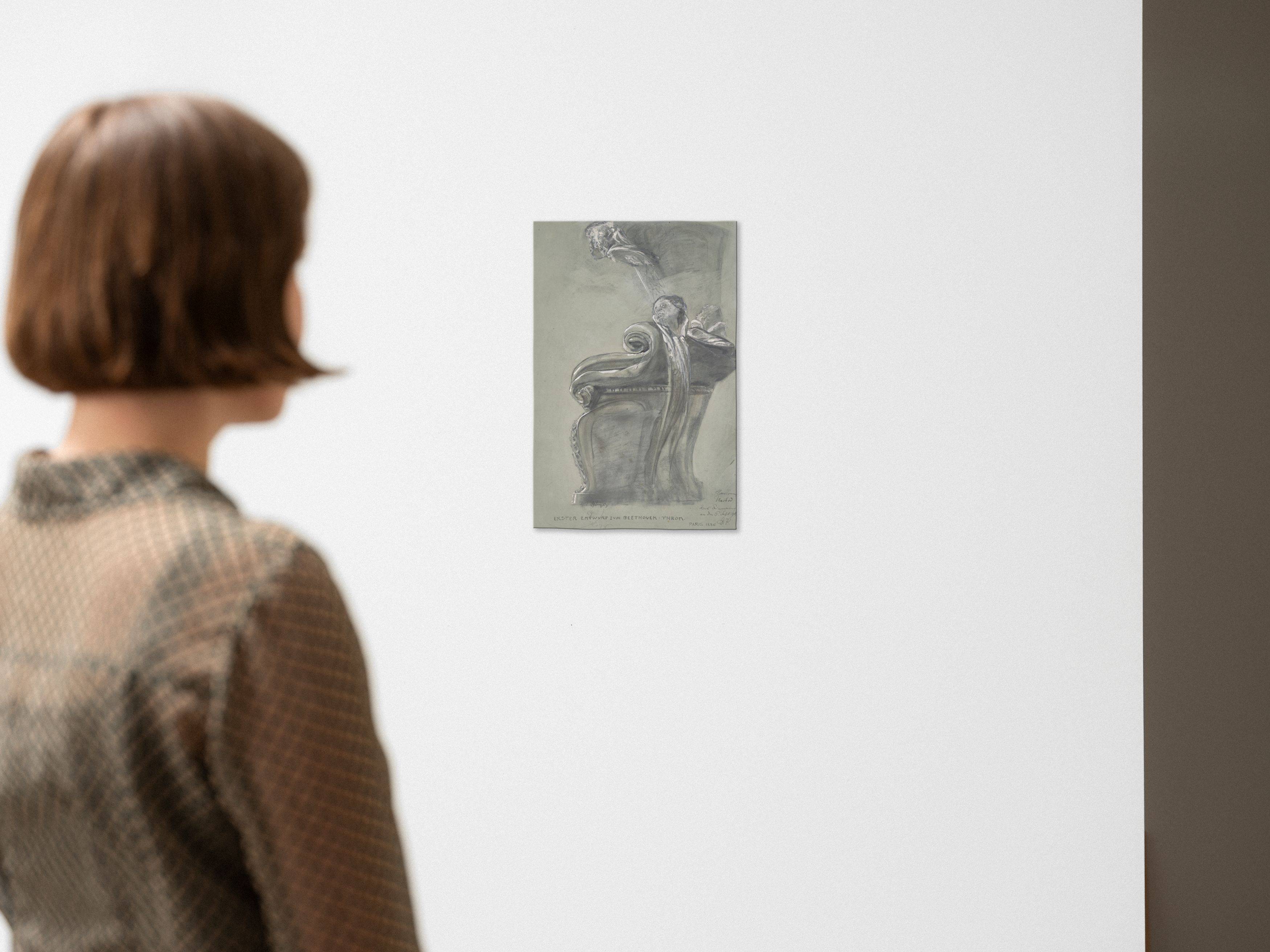 This picture shows the following artwork: Max Klinger. ”Erster Entwurf zum Beethoven-Thron”. 1886.