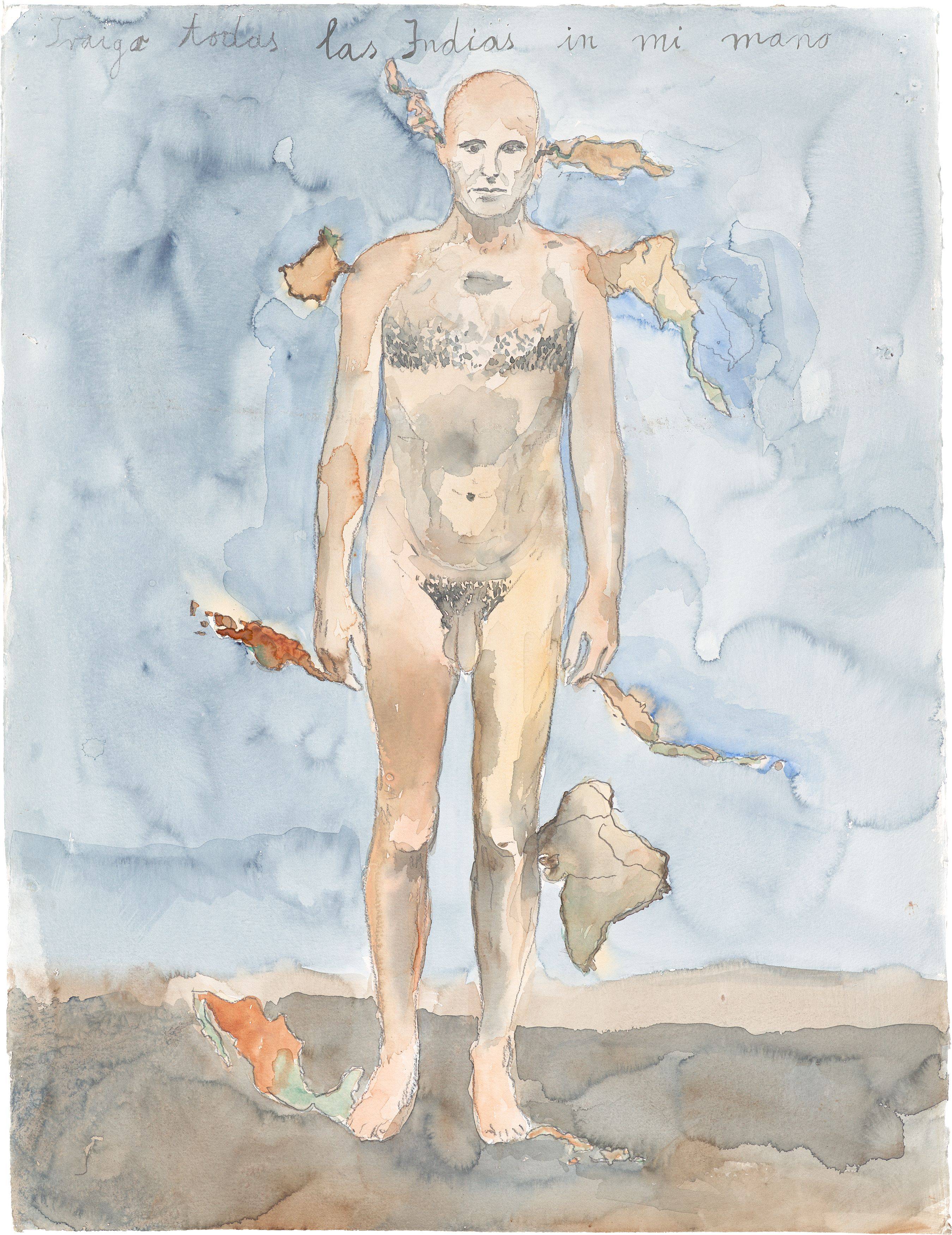 Auf diesem Bild ist das folgende Kunstwerk zu sehen: Anselm Kiefer. „Traigo todas Ias Indias en mi mano“. 1995.