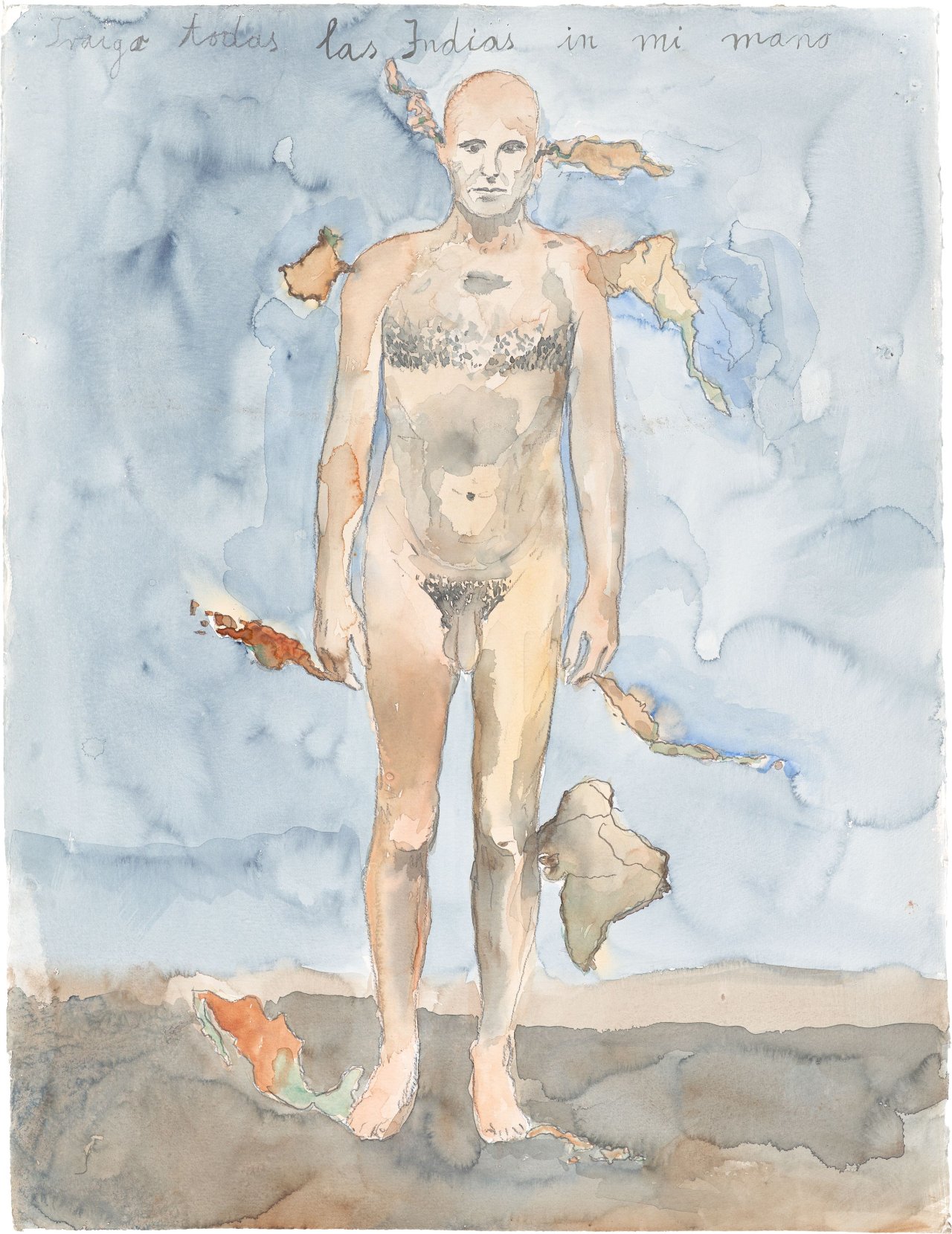 Auf diesem Bild ist das folgende Kunstwerk zu sehen: Anselm Kiefer. „Traigo todas Ias Indias en mi mano“. 1995.
