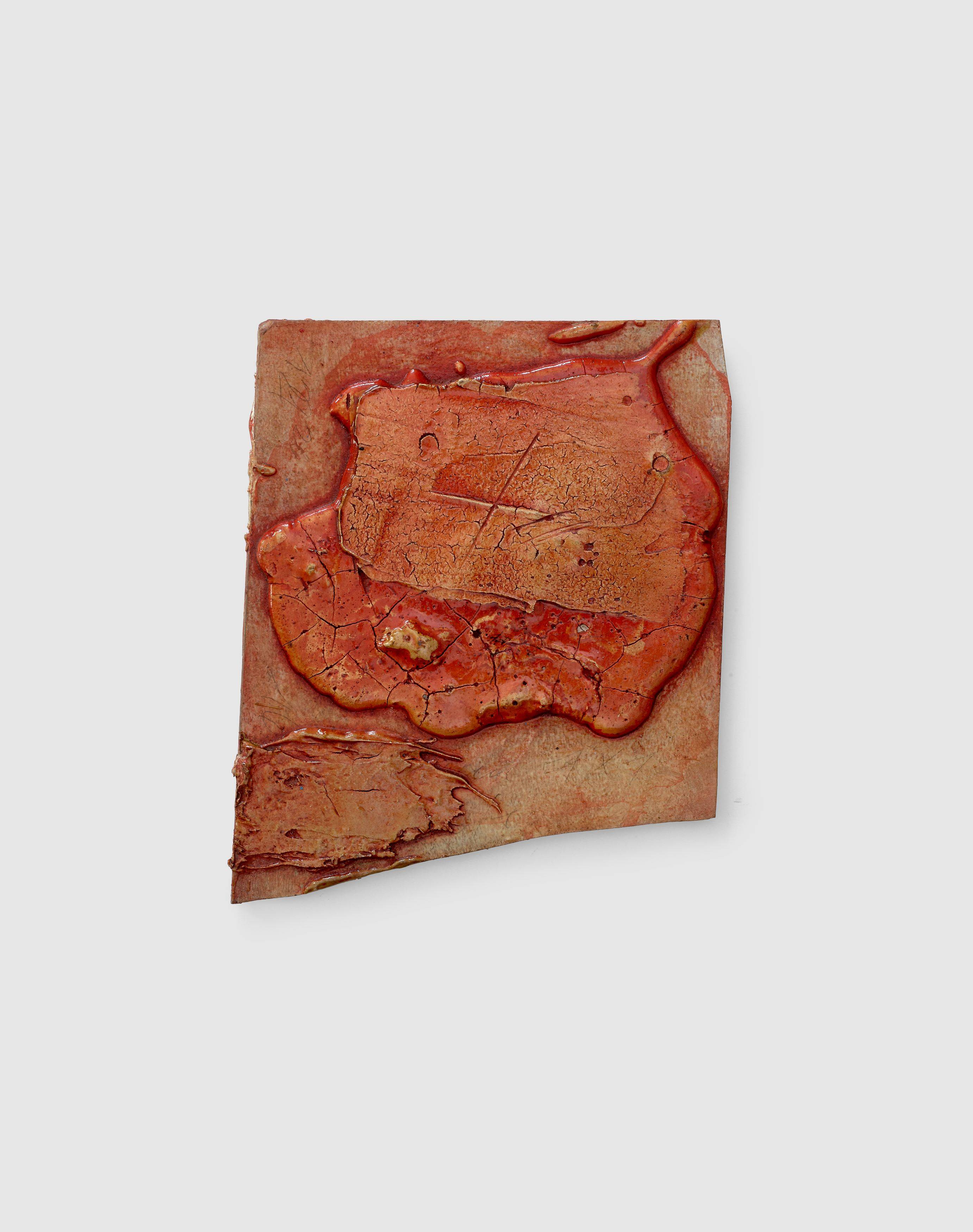 Auf diesem Bild ist das folgende Kunstwerk zu sehen: Hermann Glöckner. Amorphe Strukturen in Lack. 1965.