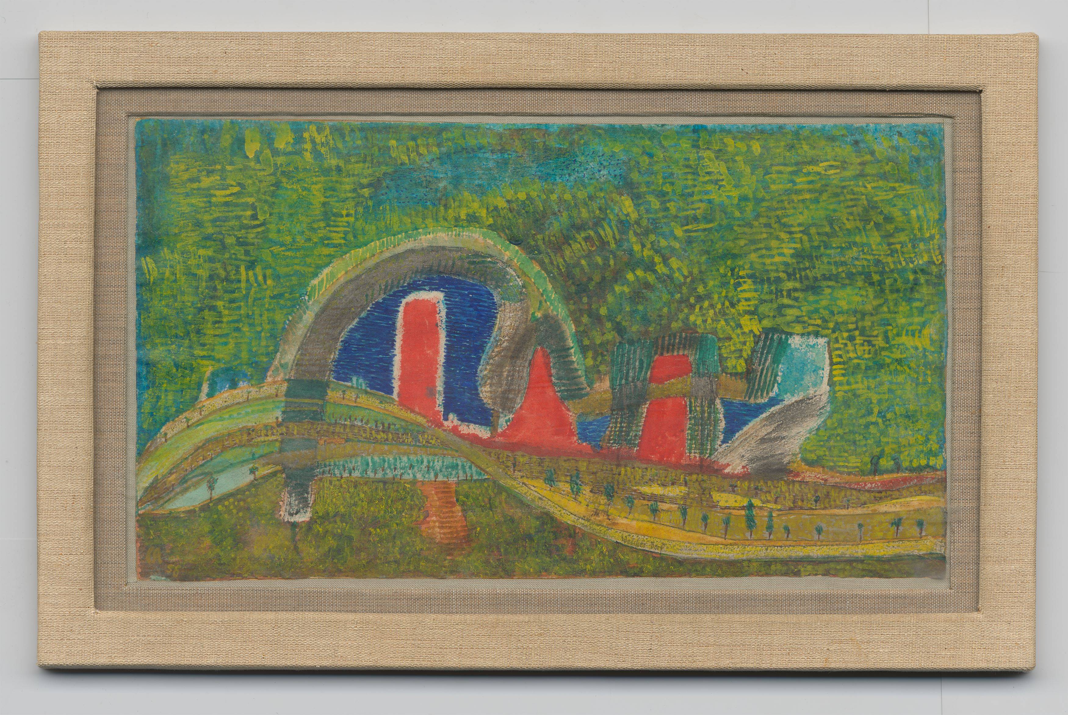This picture shows the following artwork: Gerhard Altenbourg. ”Welches Dorf”. 1956.