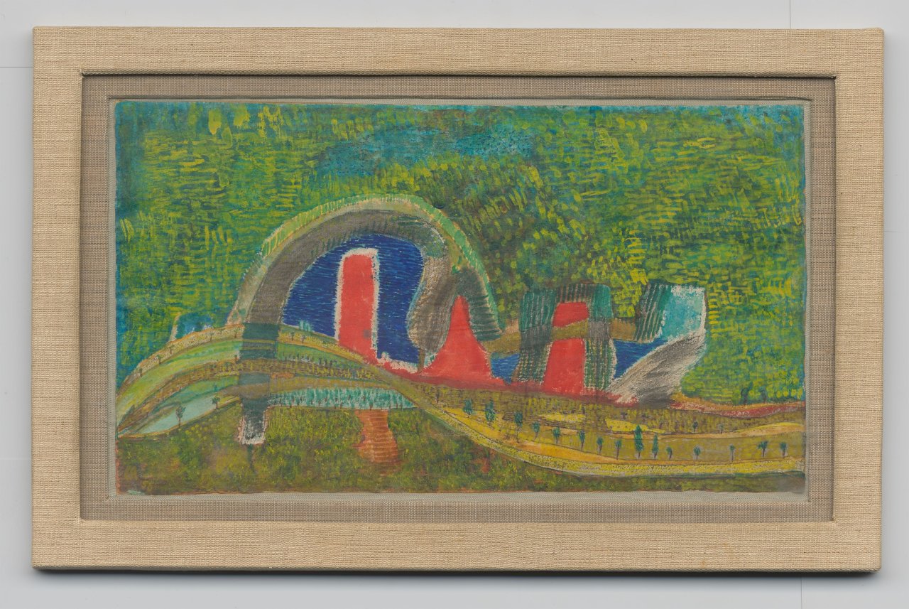 This picture shows the following artwork: Gerhard Altenbourg. ”Welches Dorf”. 1956.
