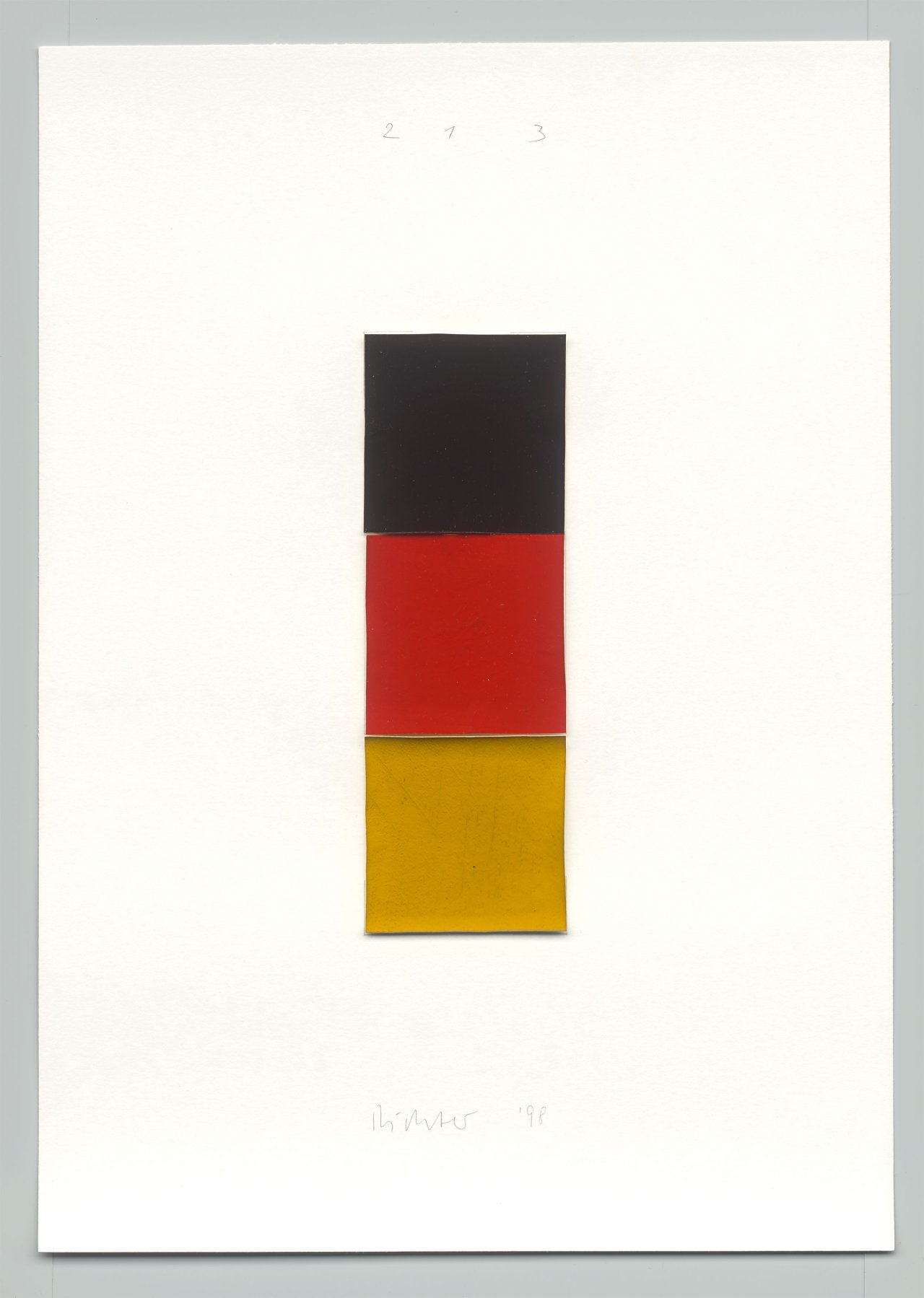 This picture shows the following artwork: Gerhard Richter. ”Schwarz Rot Gold I”. 1998.