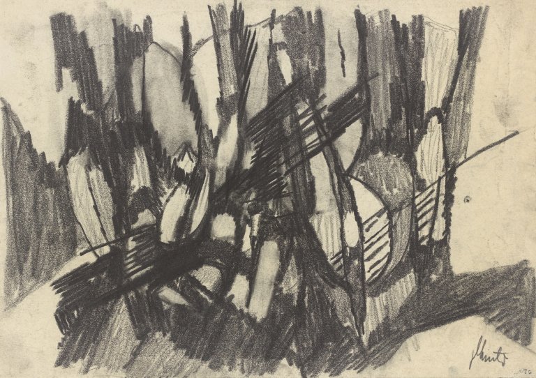 This picture shows the following artwork: Fritz Winter. Untitled. 1936.