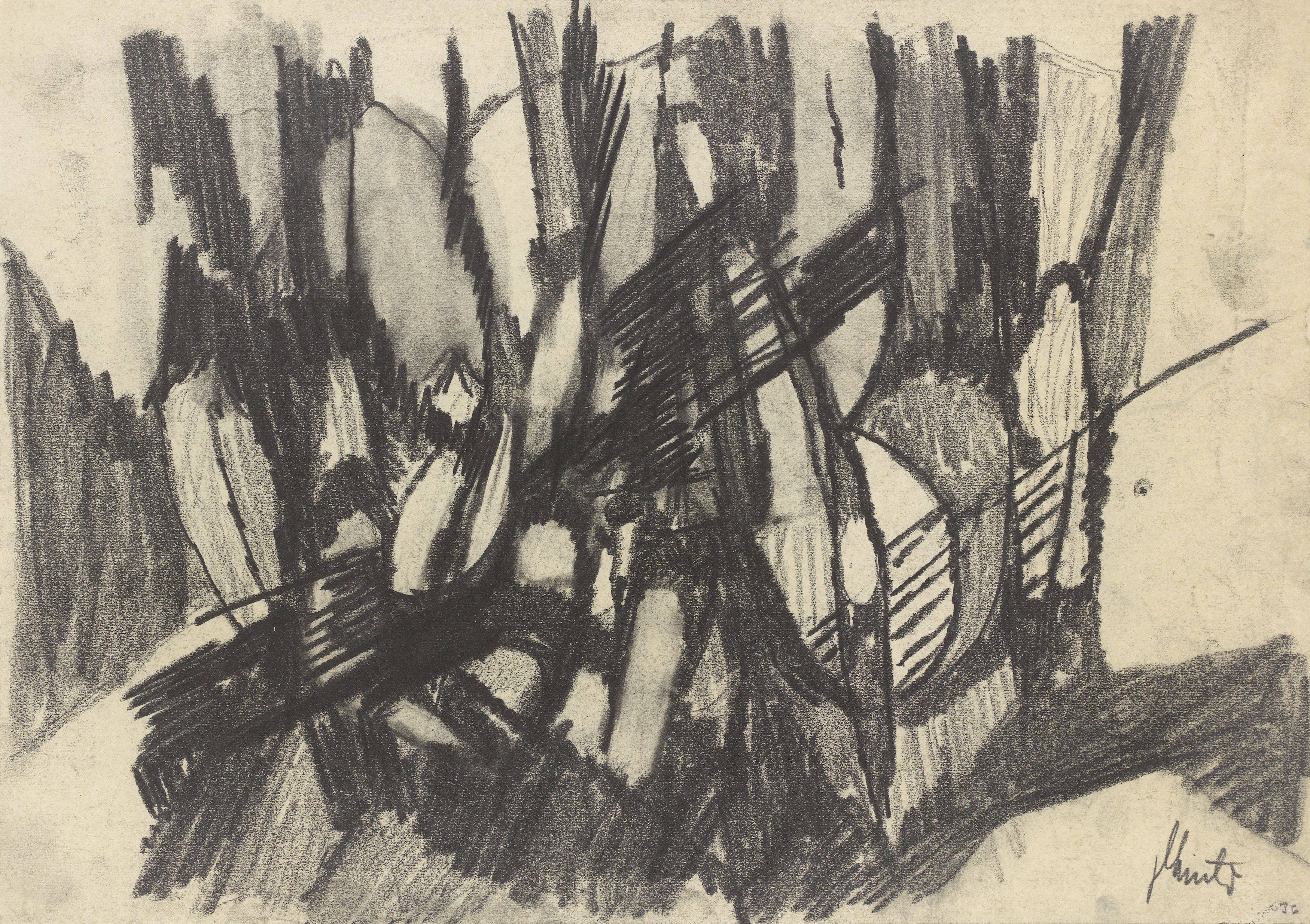 This picture shows the following artwork: Fritz Winter. Untitled. 1936.