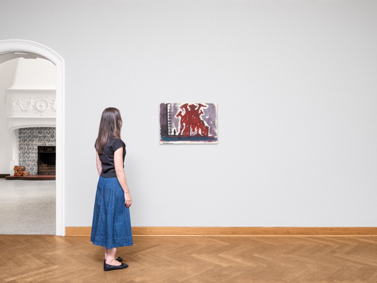 This picture shows the following artwork: A.R. Penck. ”Entwurf für eine Sculptur L”.