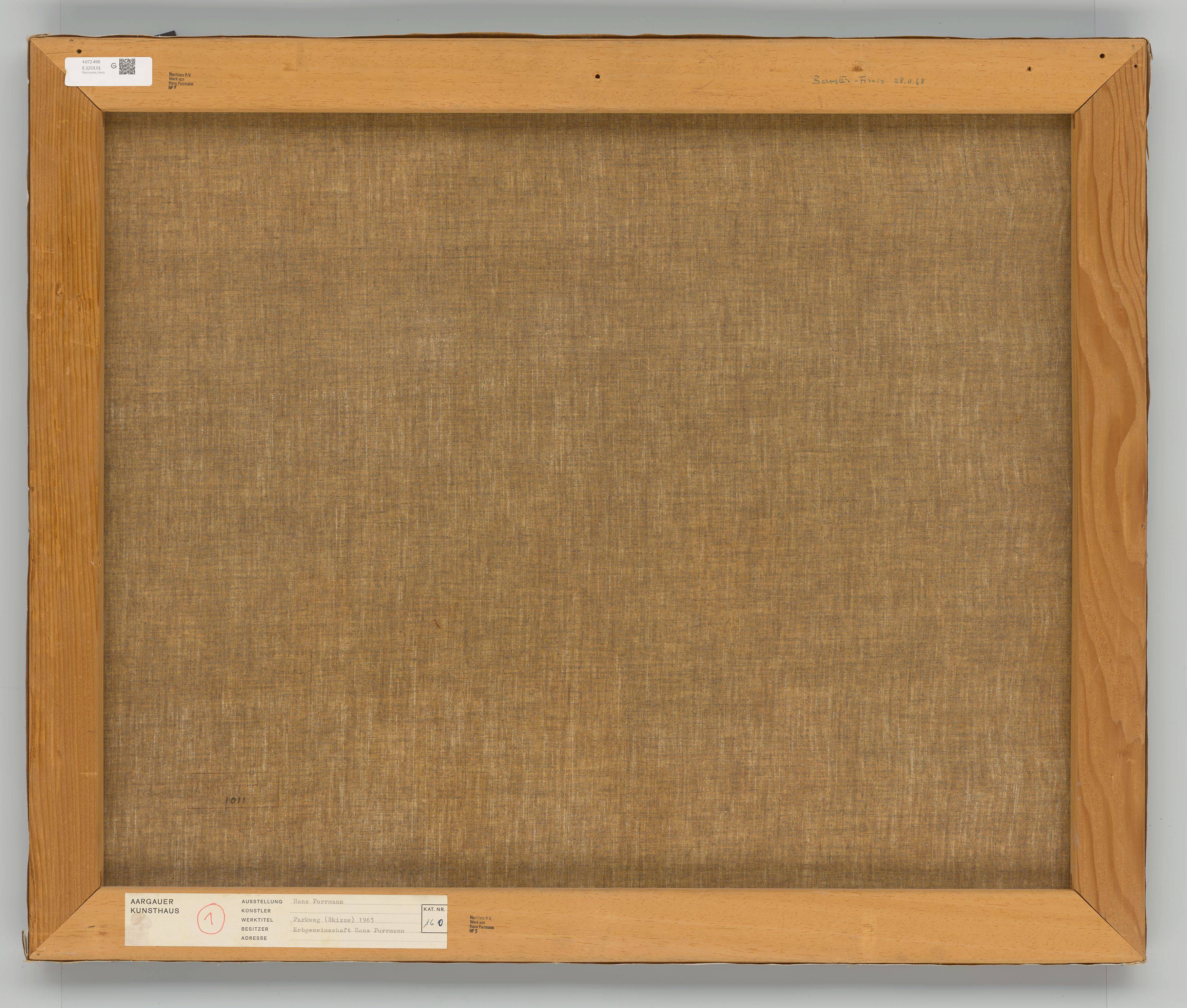 This picture shows the following artwork: Hans Purrmann. ”Parkweg der Villa Le Lagore (Skizze)”. 1965.