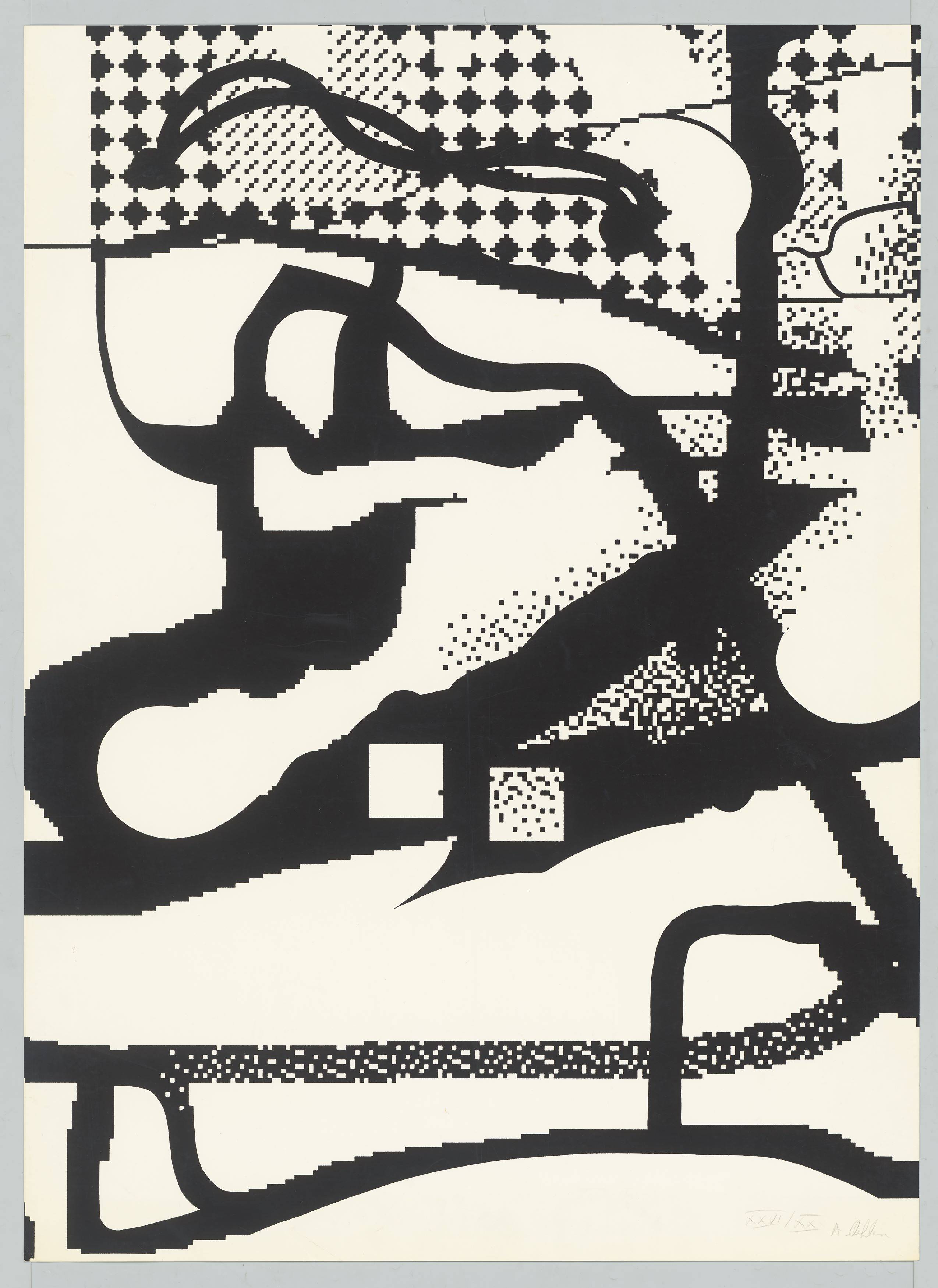 This picture shows the following artwork: Albert Oehlen. Untitled (Computerbild). 1992.