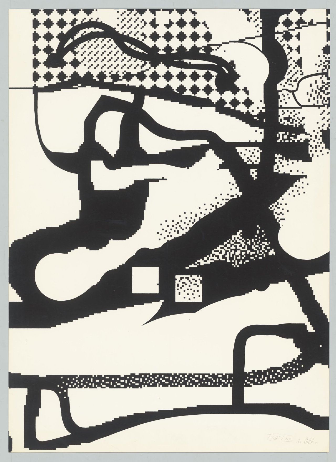 This picture shows the following artwork: Albert Oehlen. Untitled (Computerbild). 1992.