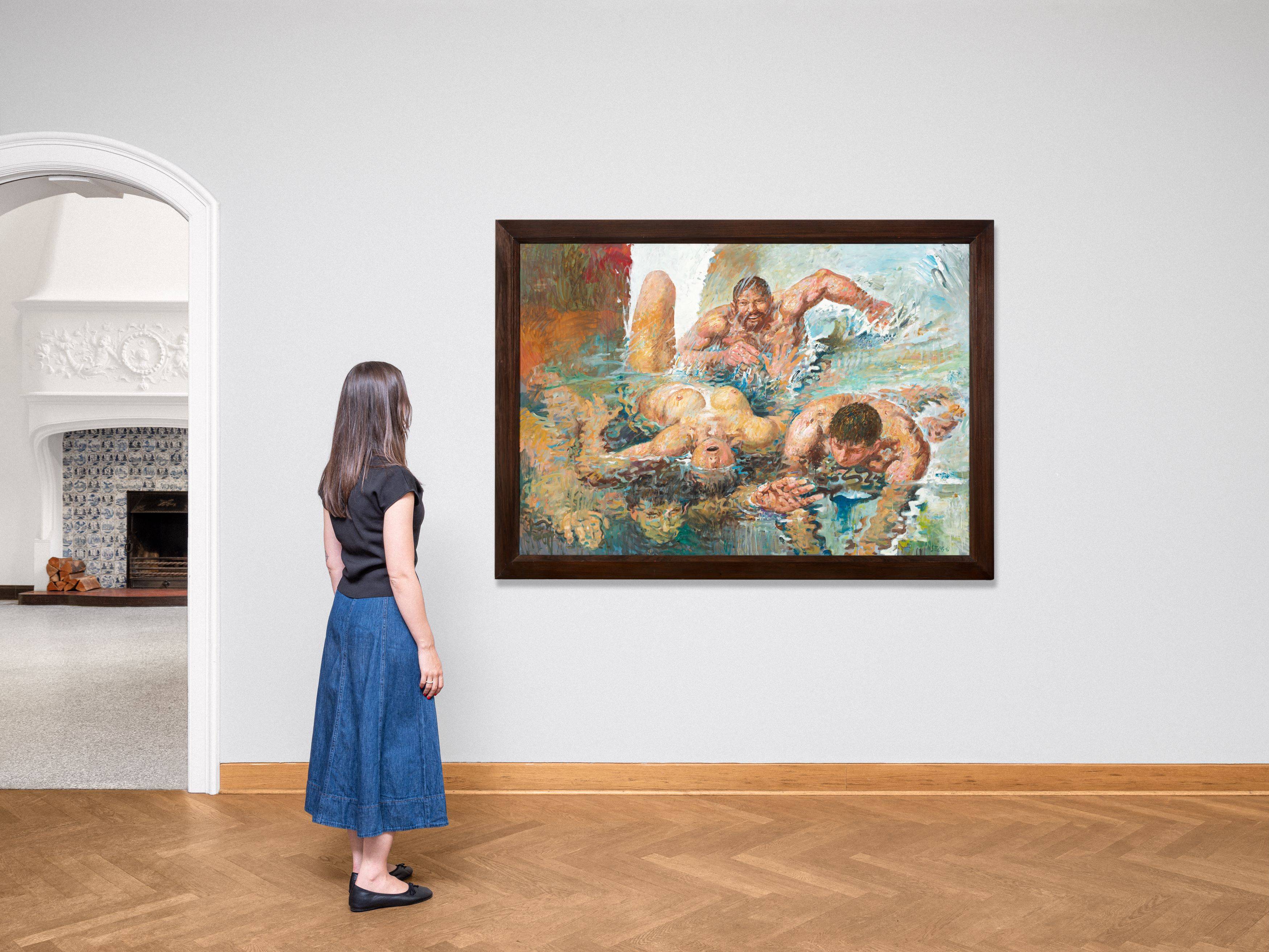 Auf diesem Bild ist das folgende Kunstwerk zu sehen: Willi Sitte. „Wasserplansch“. 1995/96.