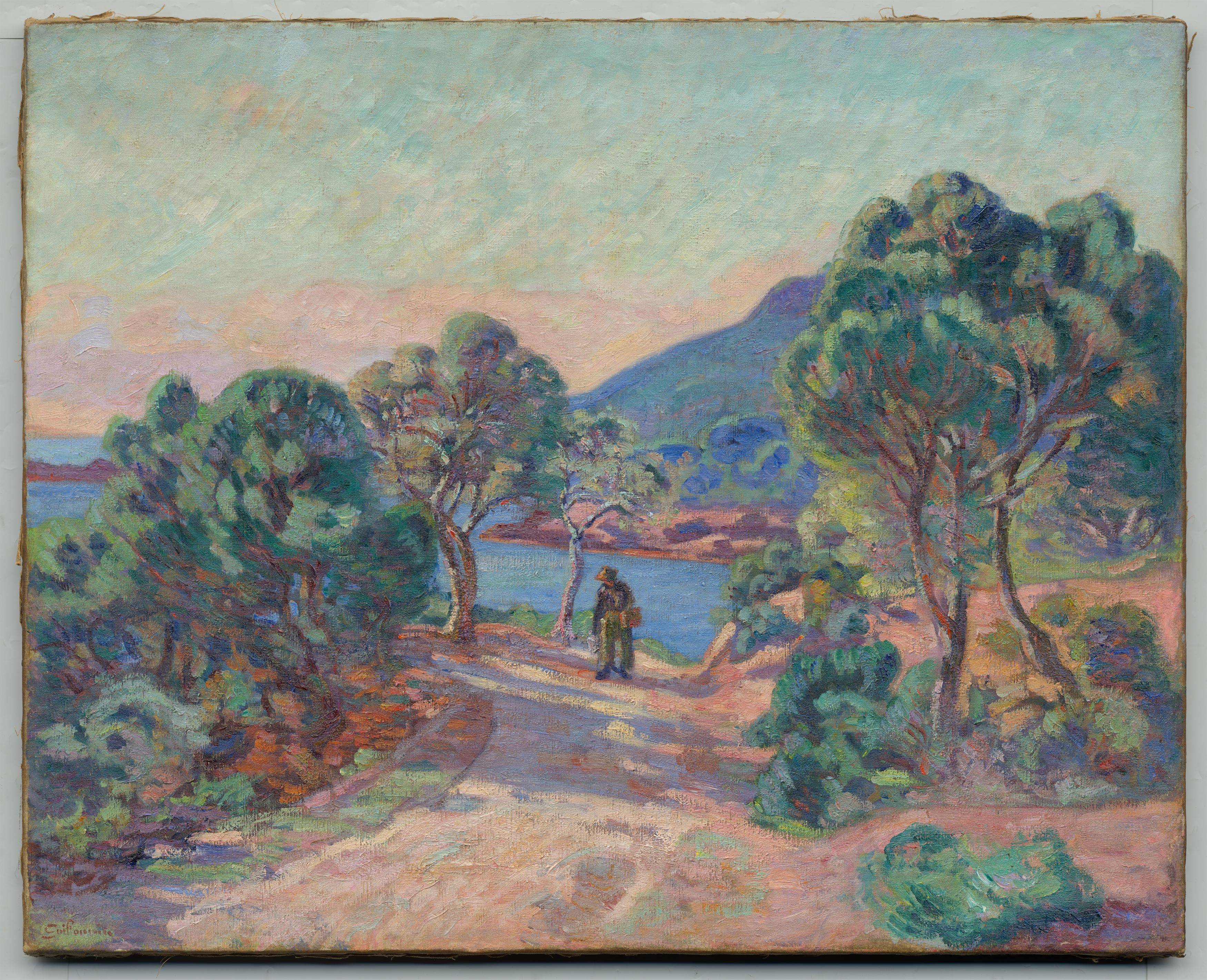 This picture shows the following artwork: Jean-Baptiste Armand Guillaumin. ”La Baie d’Agay”. Circa 1895.