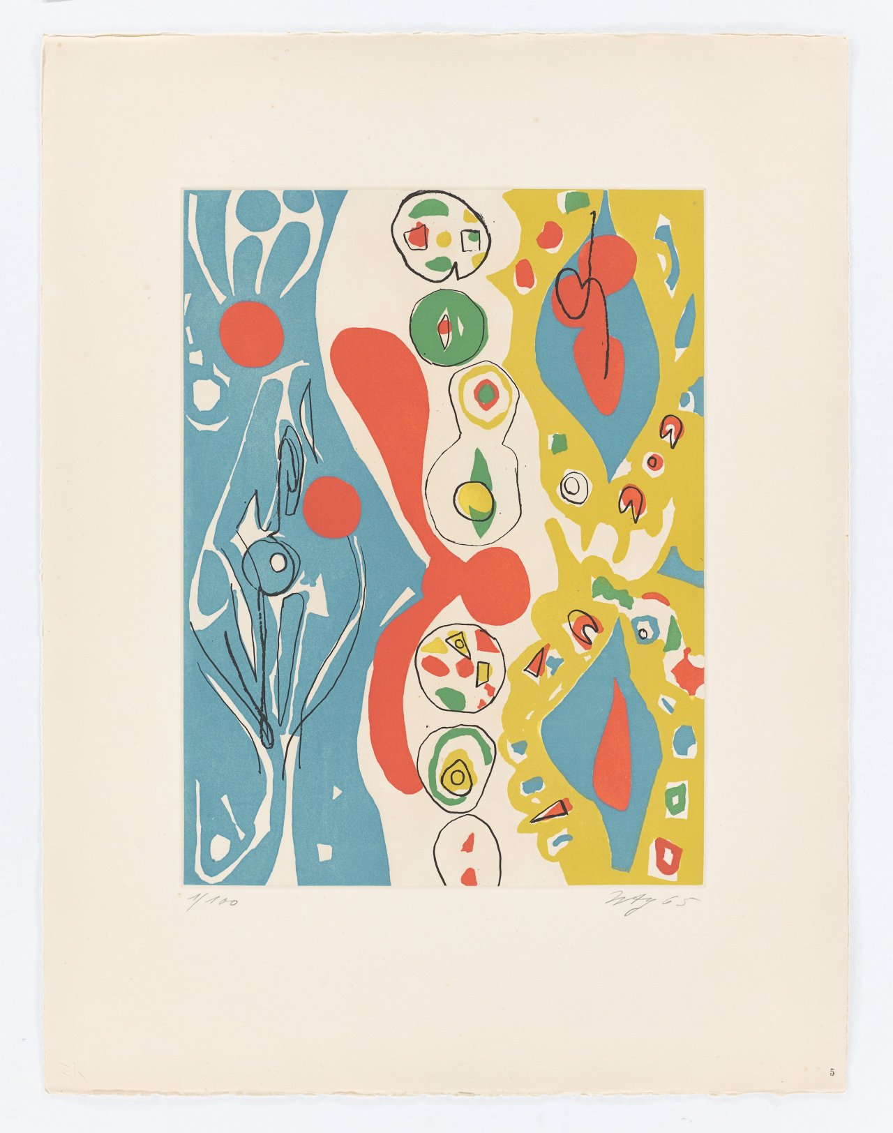 Auf diesem Bild ist das folgende Kunstwerk zu sehen: Ernst Wilhelm Nay. „Sechs Aquatinten“. 1965.