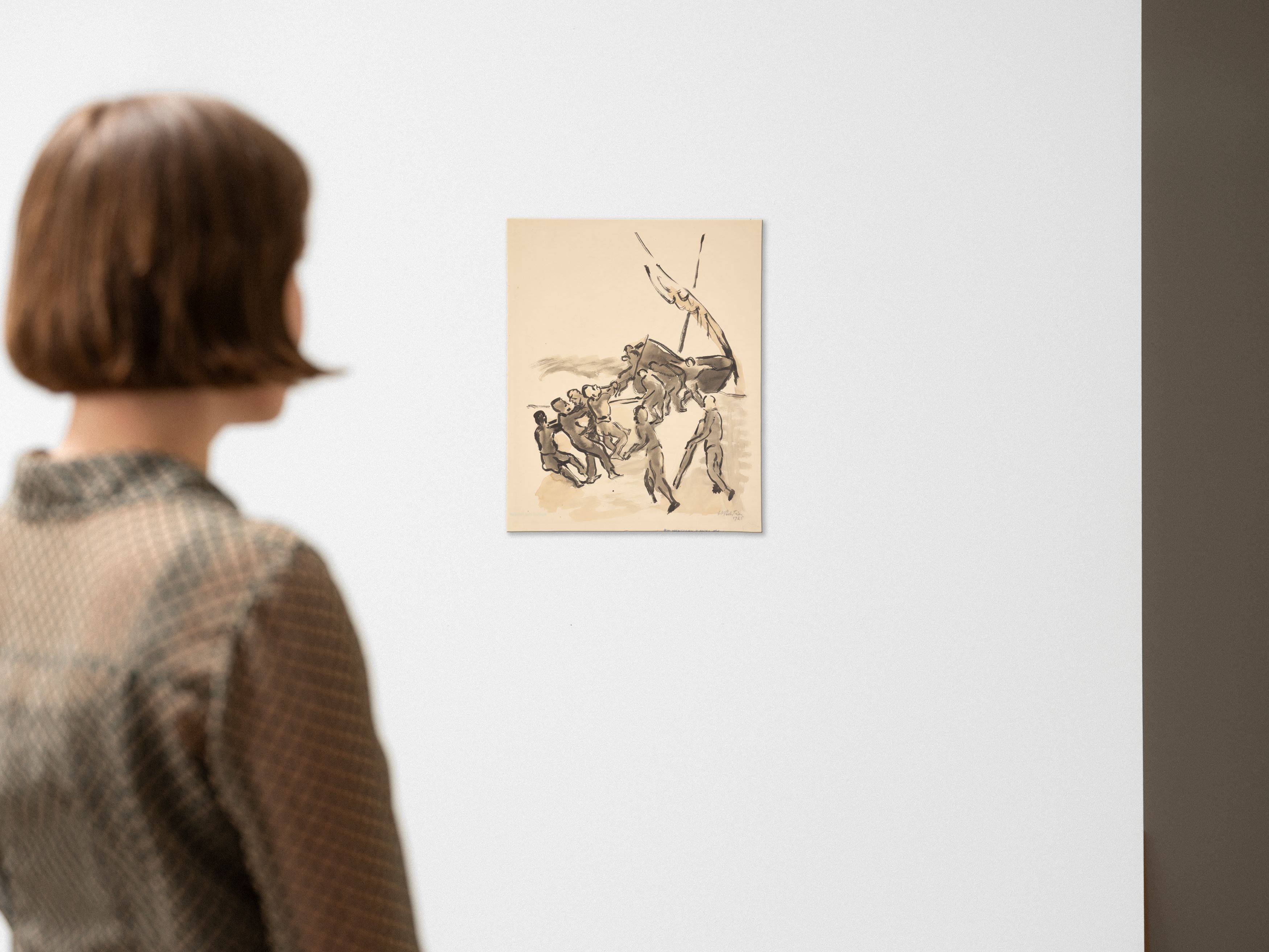 This picture shows the following artwork: Max Pechstein. ”Beim Herausziehen des Bootes”. 1925.