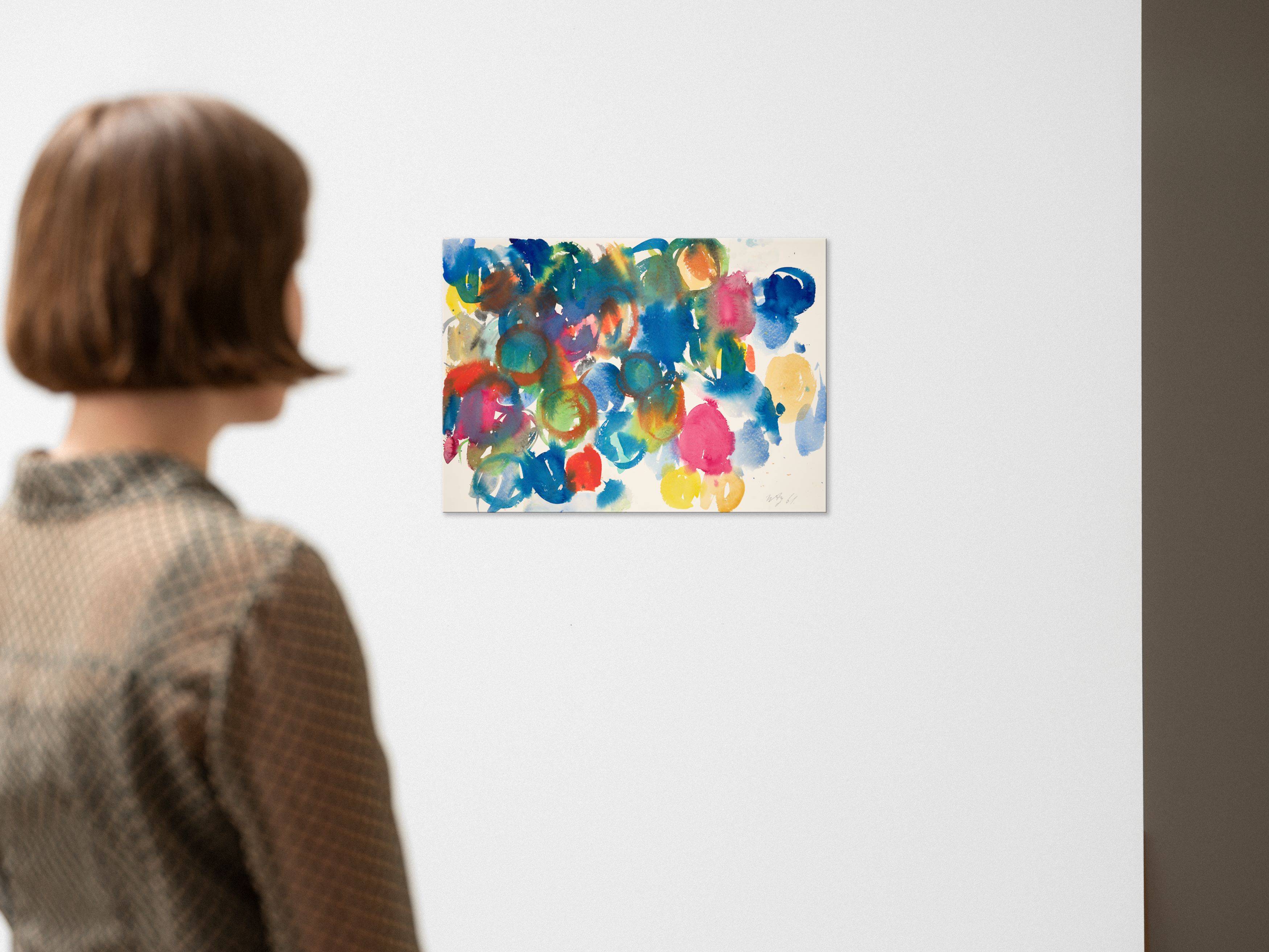 This picture shows the following artwork: Ernst Wilhelm Nay. ”Ohne Titel”. 1961.