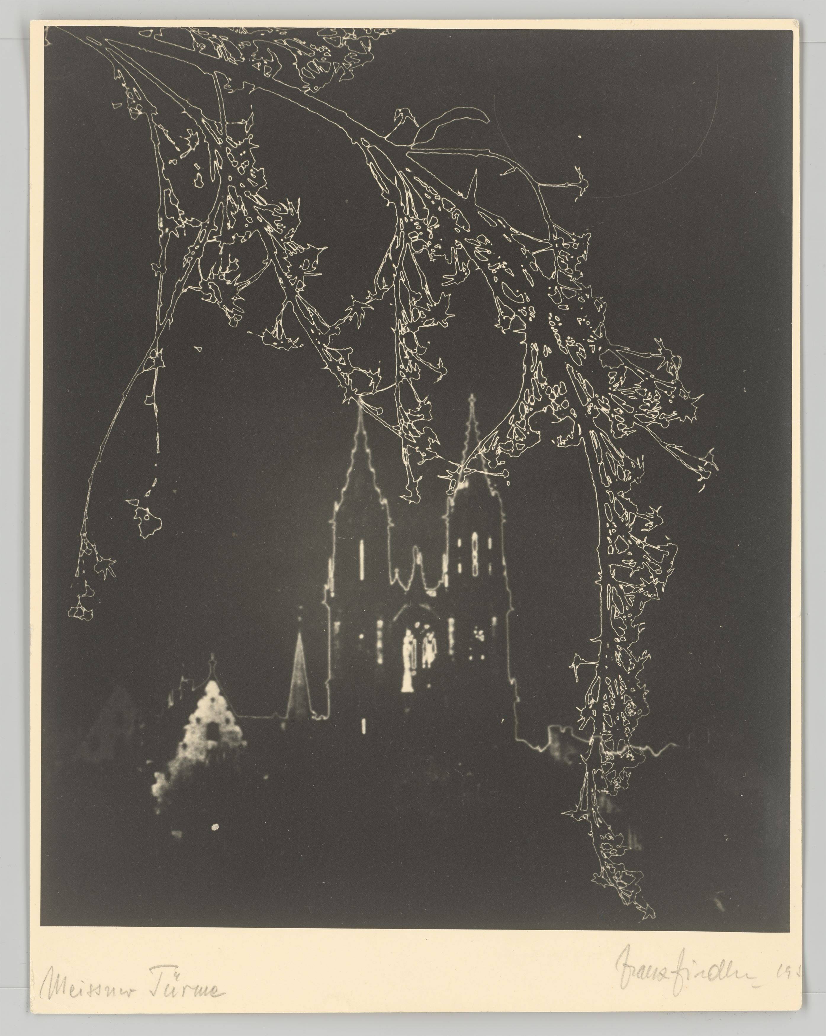 This picture shows the following artwork: Franz Fiedler. ”Meissner Türme”. 1950s.