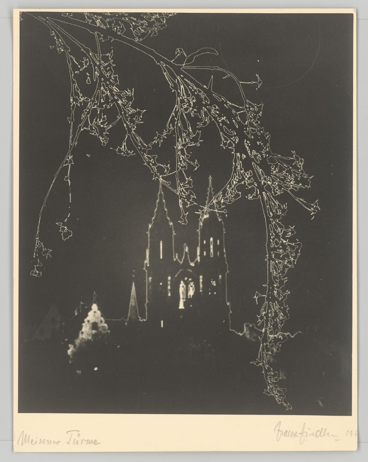 This picture shows the following artwork: Franz Fiedler. ”Meissner Türme”. 1950s.