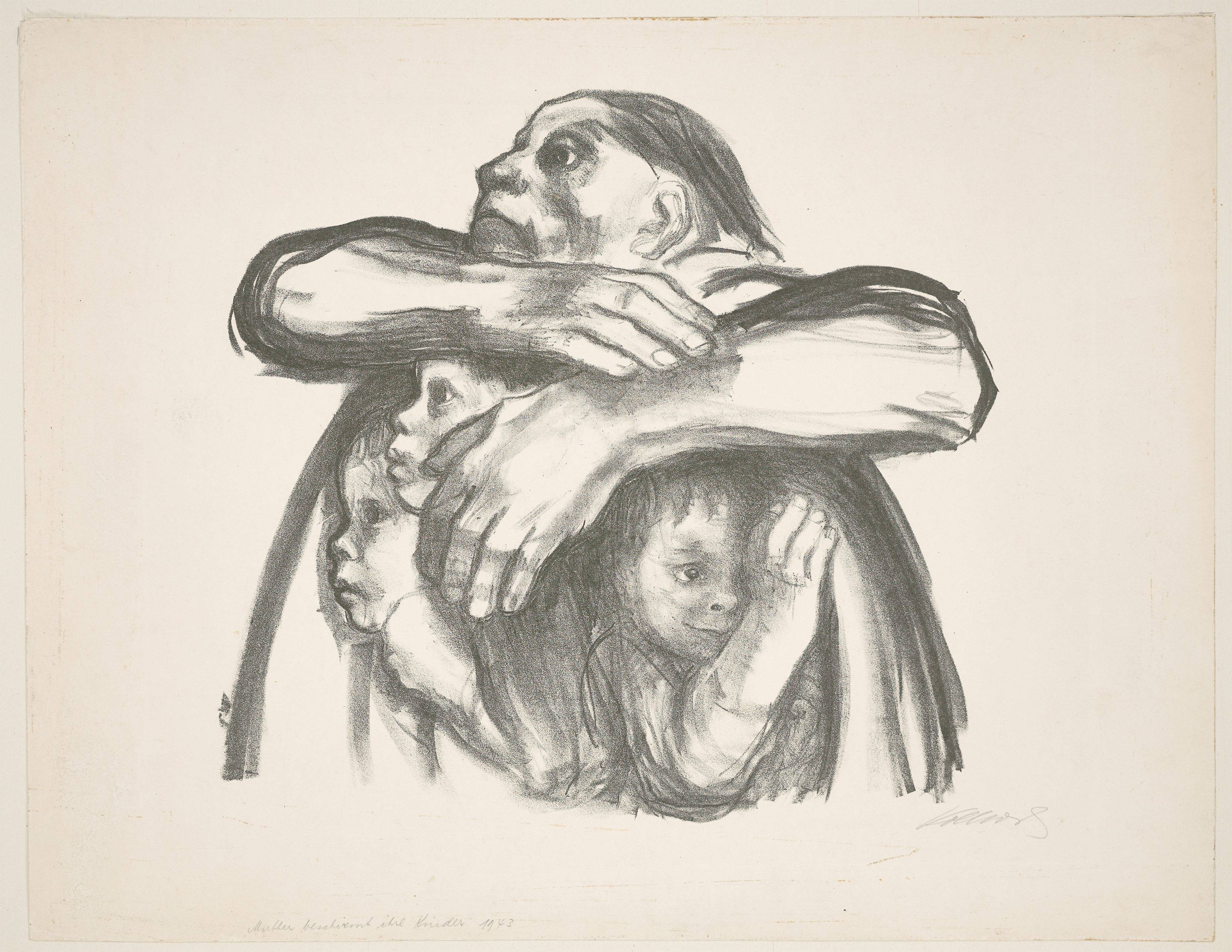 This picture shows the following artwork: Käthe Kollwitz. ”Saatfrüchte sollen nicht vermahlen werden”. 1941.