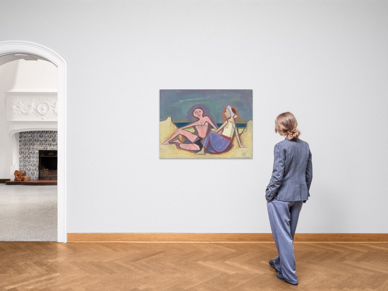 This picture shows the following artwork: Karl Hofer. ”Paar am Strand”. 1953.