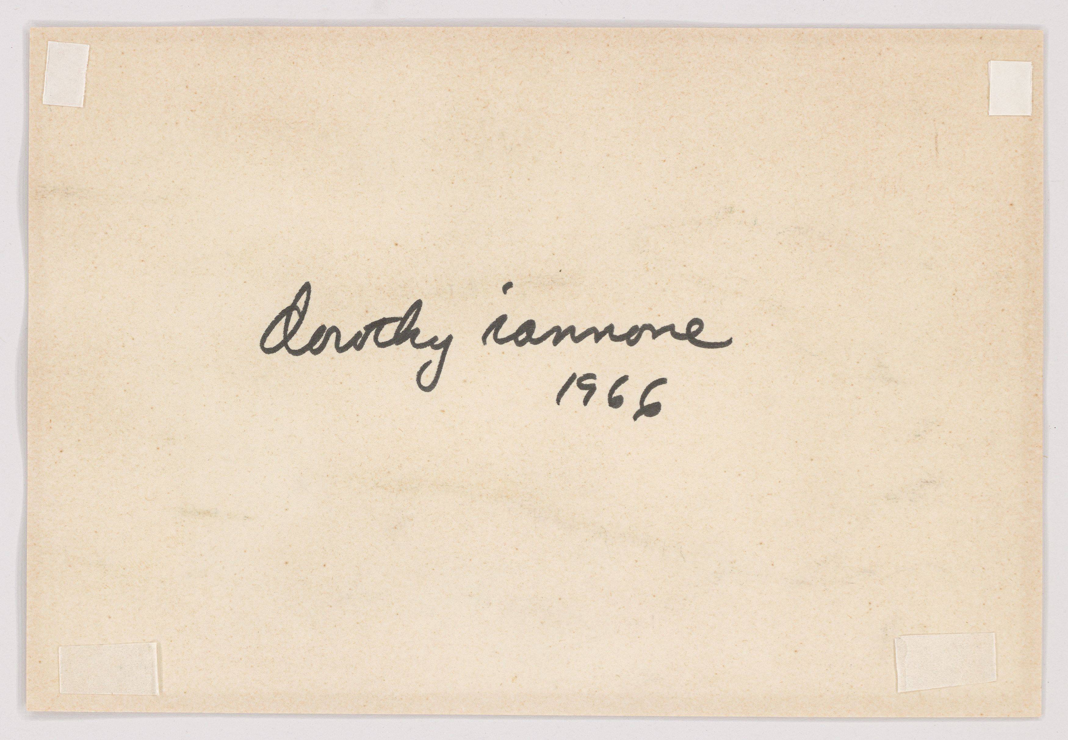 Auf diesem Bild ist das folgende Kunstwerk zu sehen: Dorothy Iannone. „Let me have men about me that are fat.“. 1966.