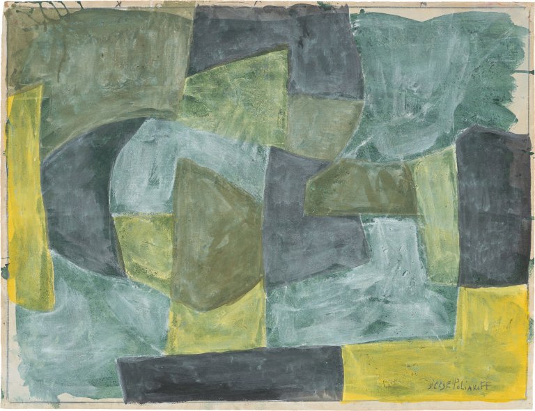 This picture shows the following artwork: Serge Poliakoff. ”Composition abstraite”. 1959.