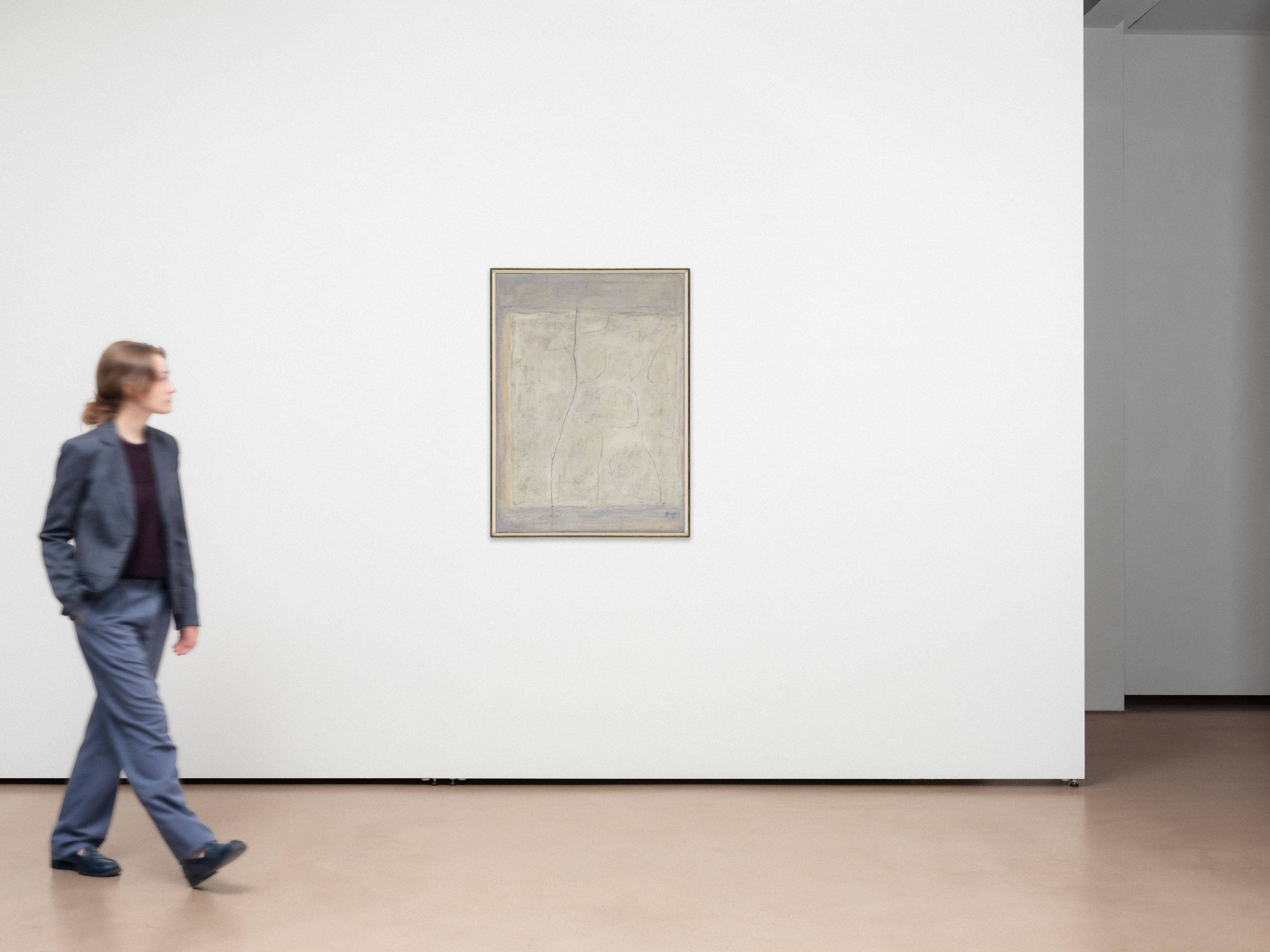This picture shows the following artwork: Johannes Geccelli. ”Körper auf hellem Plan”. 1963.
