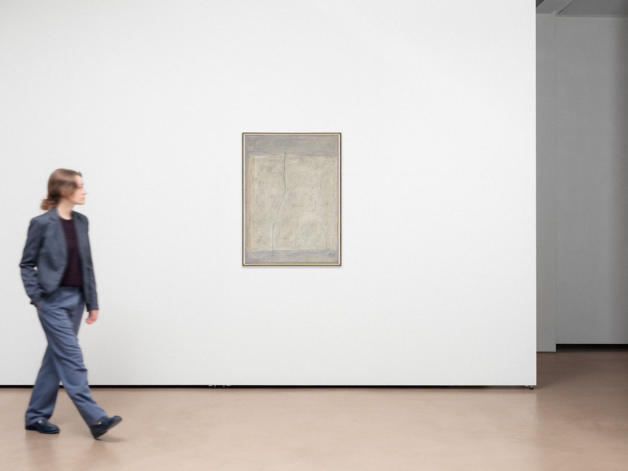 This picture shows the following artwork: Johannes Geccelli. ”Körper auf hellem Plan”. 1963.