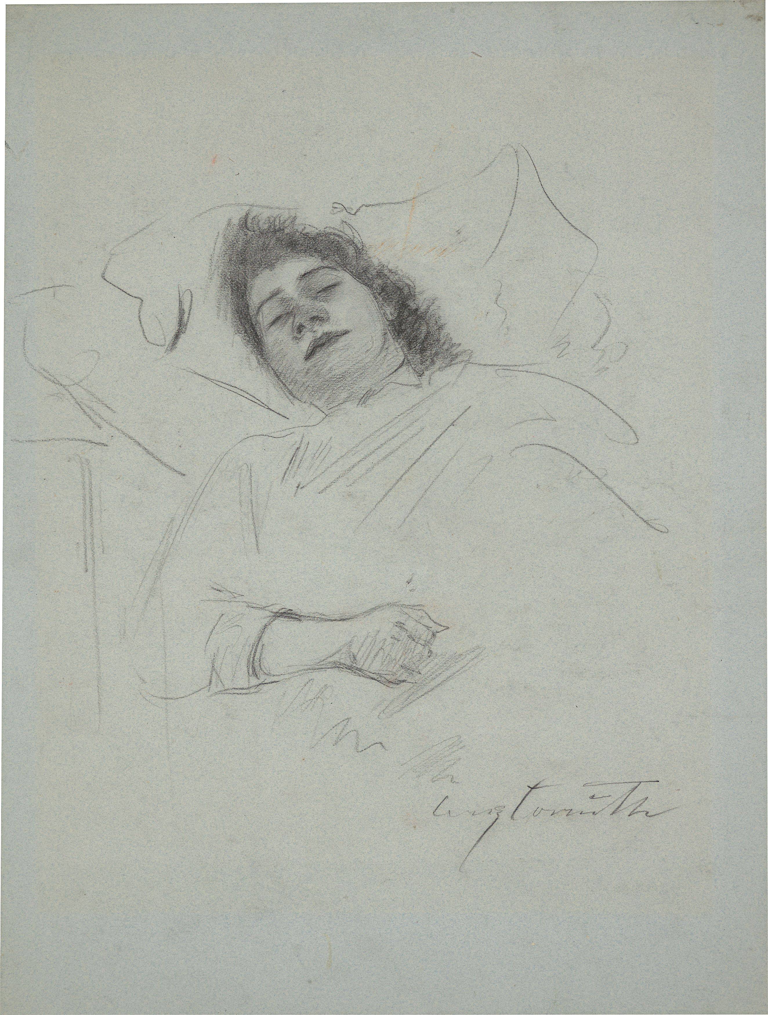 This picture shows the following artwork: Lovis Corinth. Sleeping woman (Charlotte Berend-Corinth). 1909.